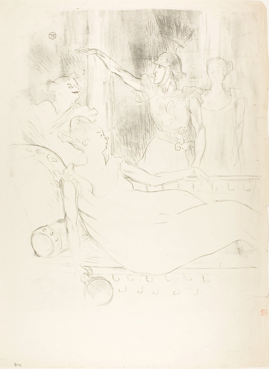 Madame Simon-Girard, Brasseur und Guy in La belle Hélène von Henri de Toulouse-Lautrec