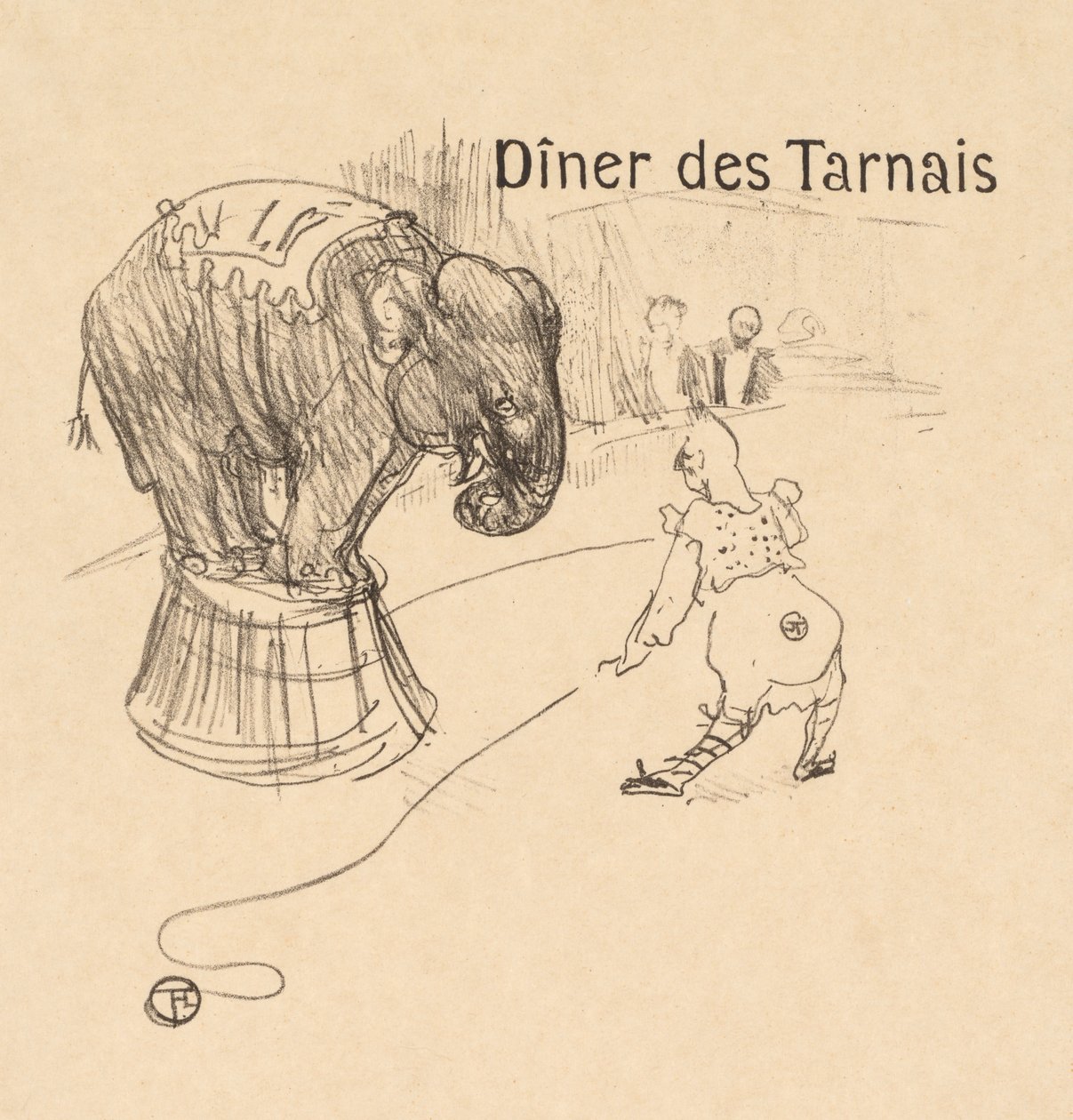Menü vom Dinner Tarnais von Henri de Toulouse-Lautrec