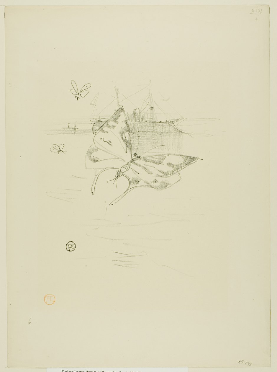 Die Schmetterlinge, aus Mélodies de Désiré Dihau von Henri de Toulouse-Lautrec