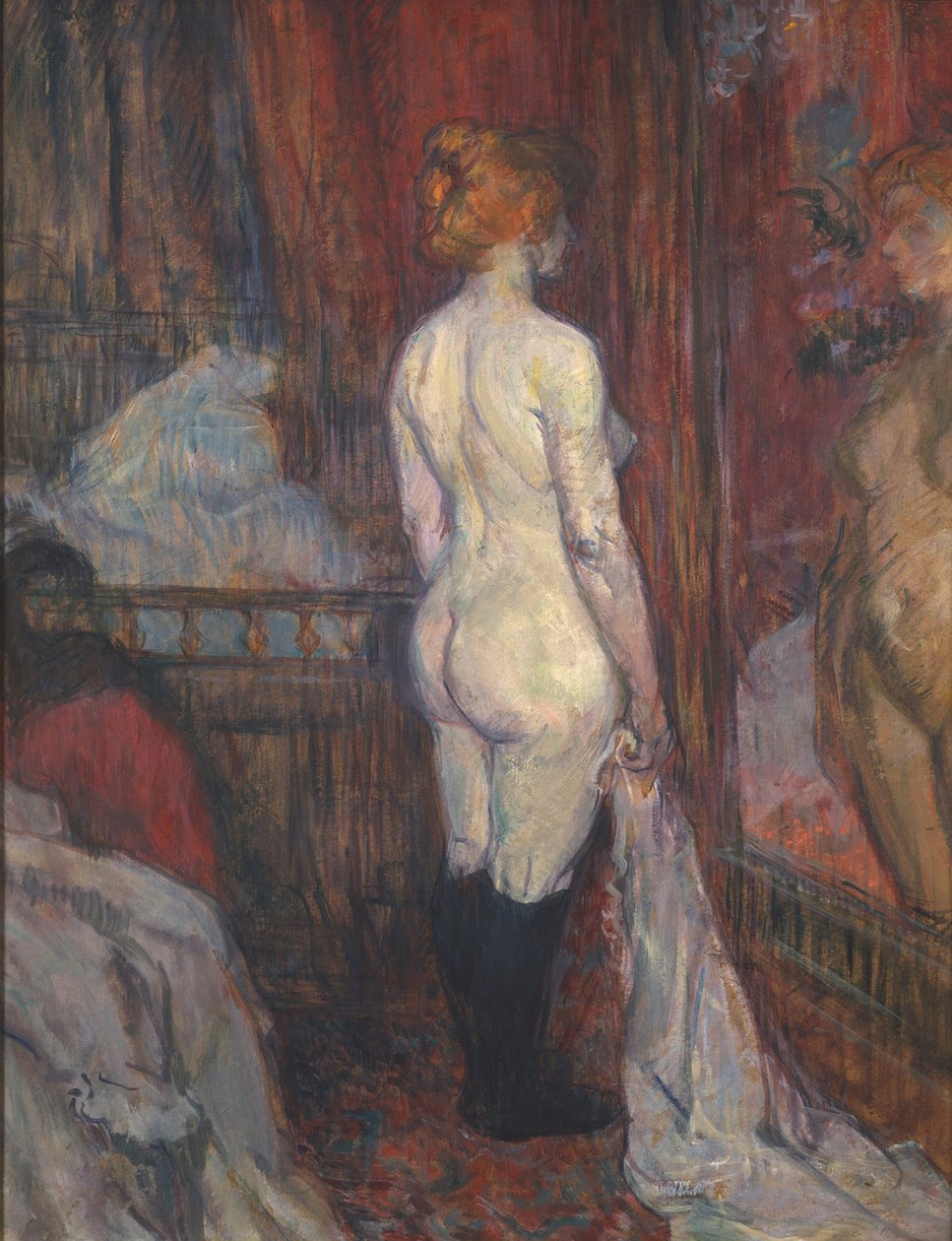 Frau vor einem Spiegel von Henri de Toulouse Lautrec