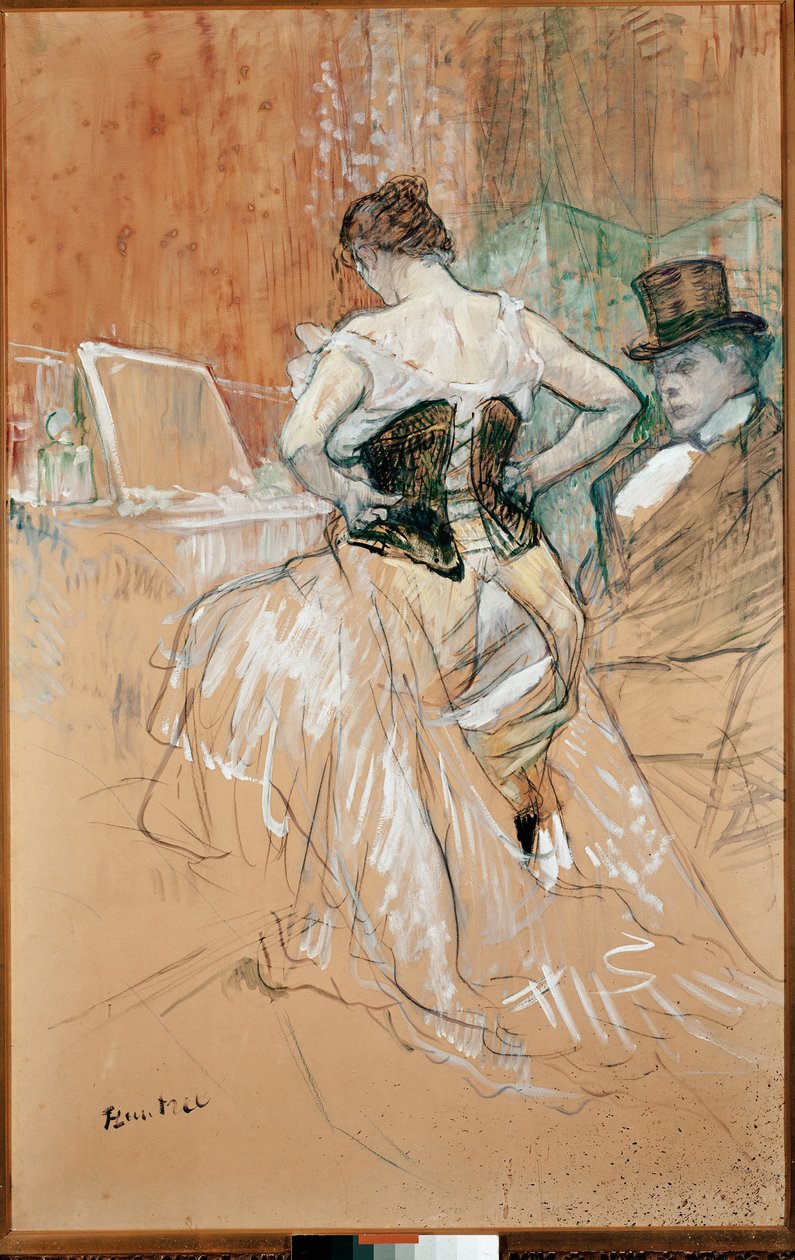 Frau im Korsett von Henri de Toulouse Lautrec