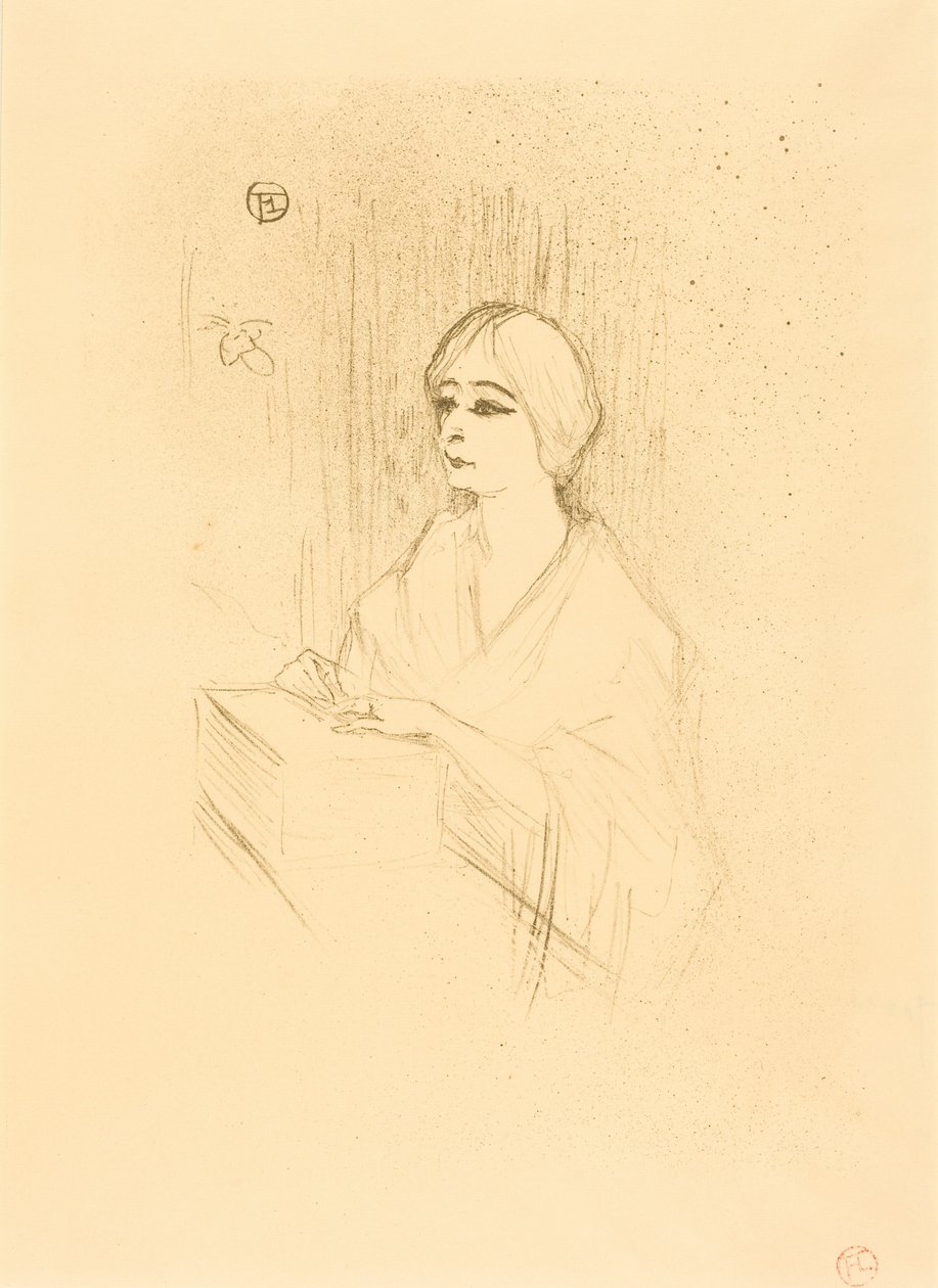 Yahne in seiner Loge von Henri de Toulouse-Lautrec