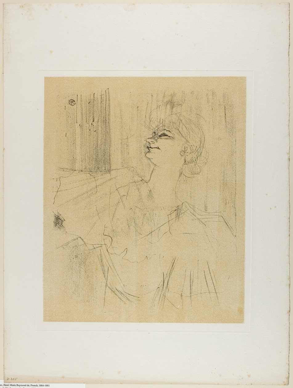 Yvette Guilbert—A Menilmontant de Bruant, aus Yvette Guilbert von Henri de Toulouse-Lautrec