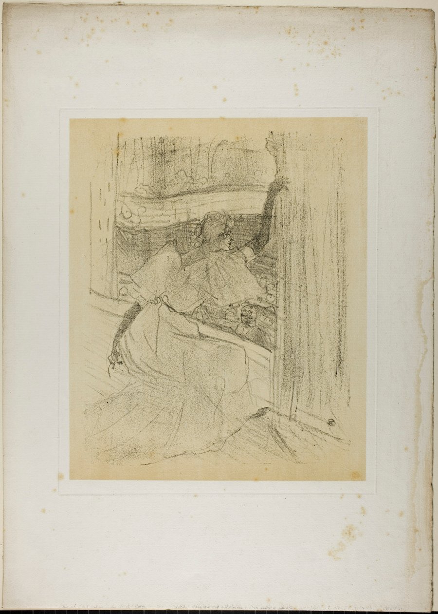Yvette Guilbert verbeugt sich, aus Yvette Guilbert von Henri de Toulouse-Lautrec