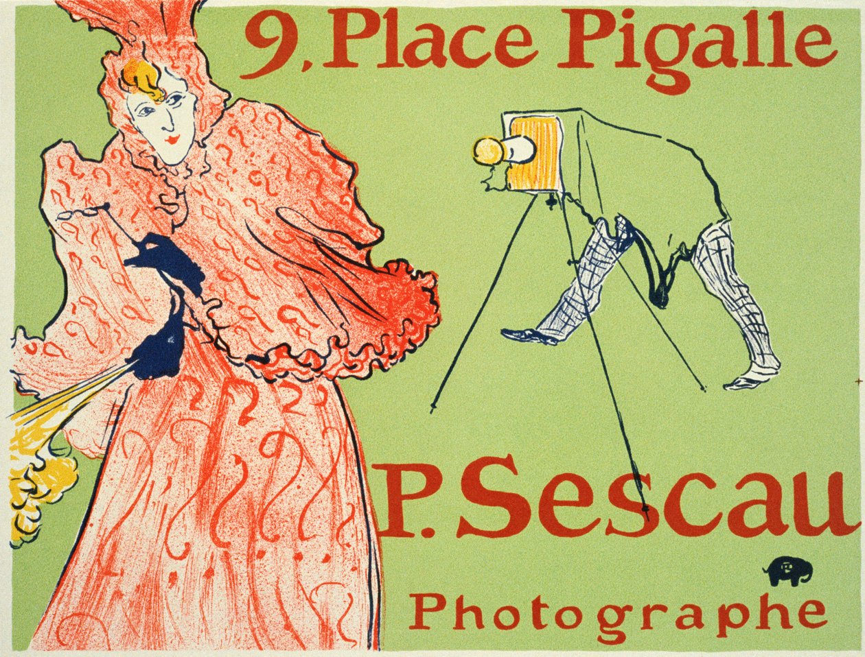 9, Place Pigalle, P. Sescau Fotograf Poster, 1894 von Henri de Toulouse Lautrec