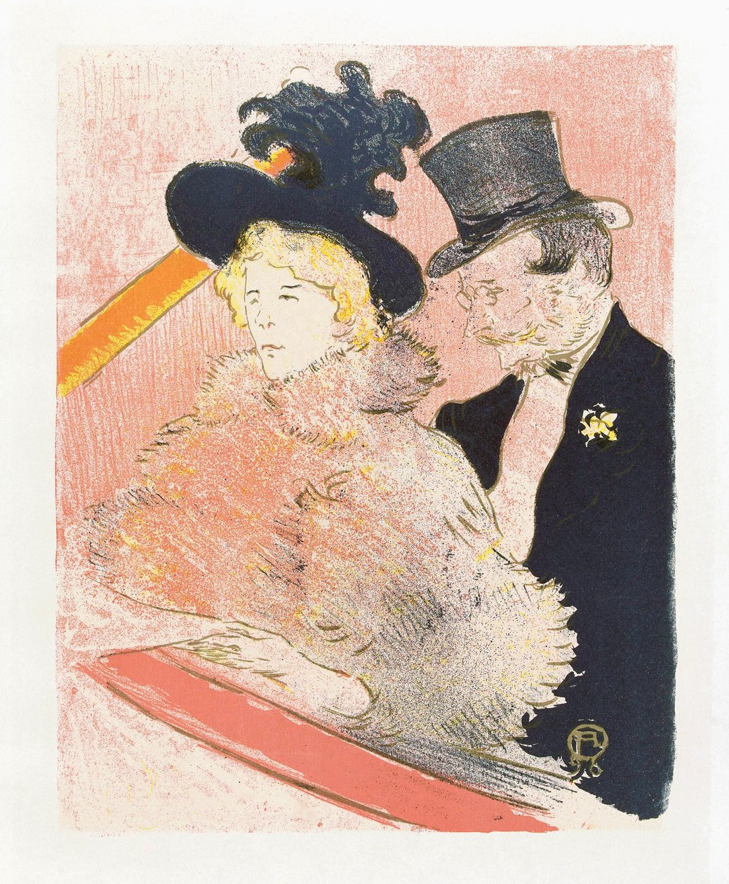 Bei Les Decadents. Plakat von Toulouse-Lautrec. von Henri de Toulouse-Lautrec