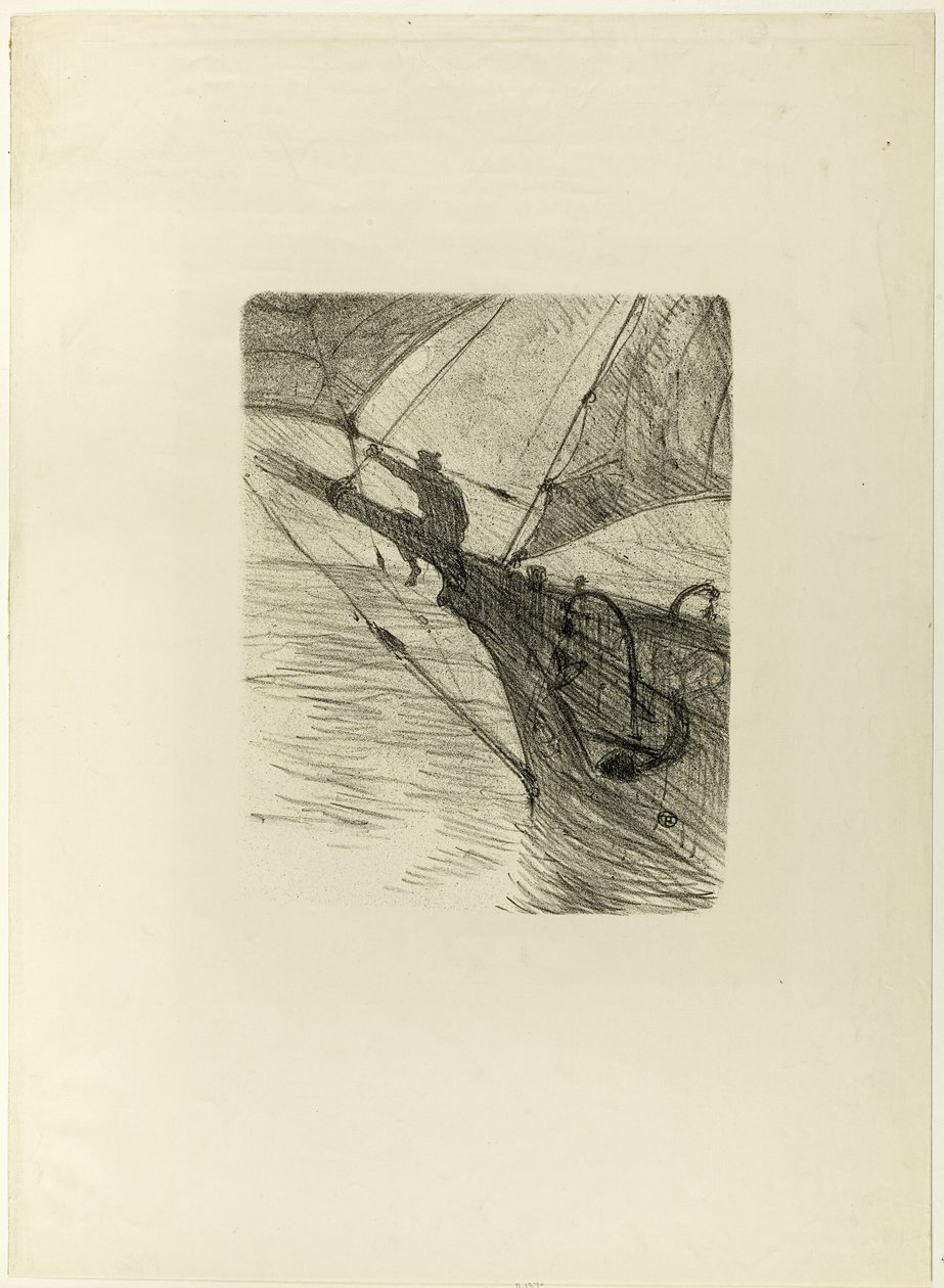 Auf See bei Nacht, aus Mélodies de Désiré Dihau von Henri de Toulouse Lautrec