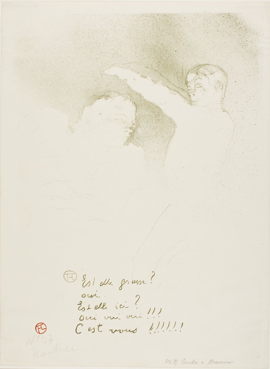Bei den Variétés: Mademoiselle Lender und Brasseur von Henri de Toulouse Lautrec