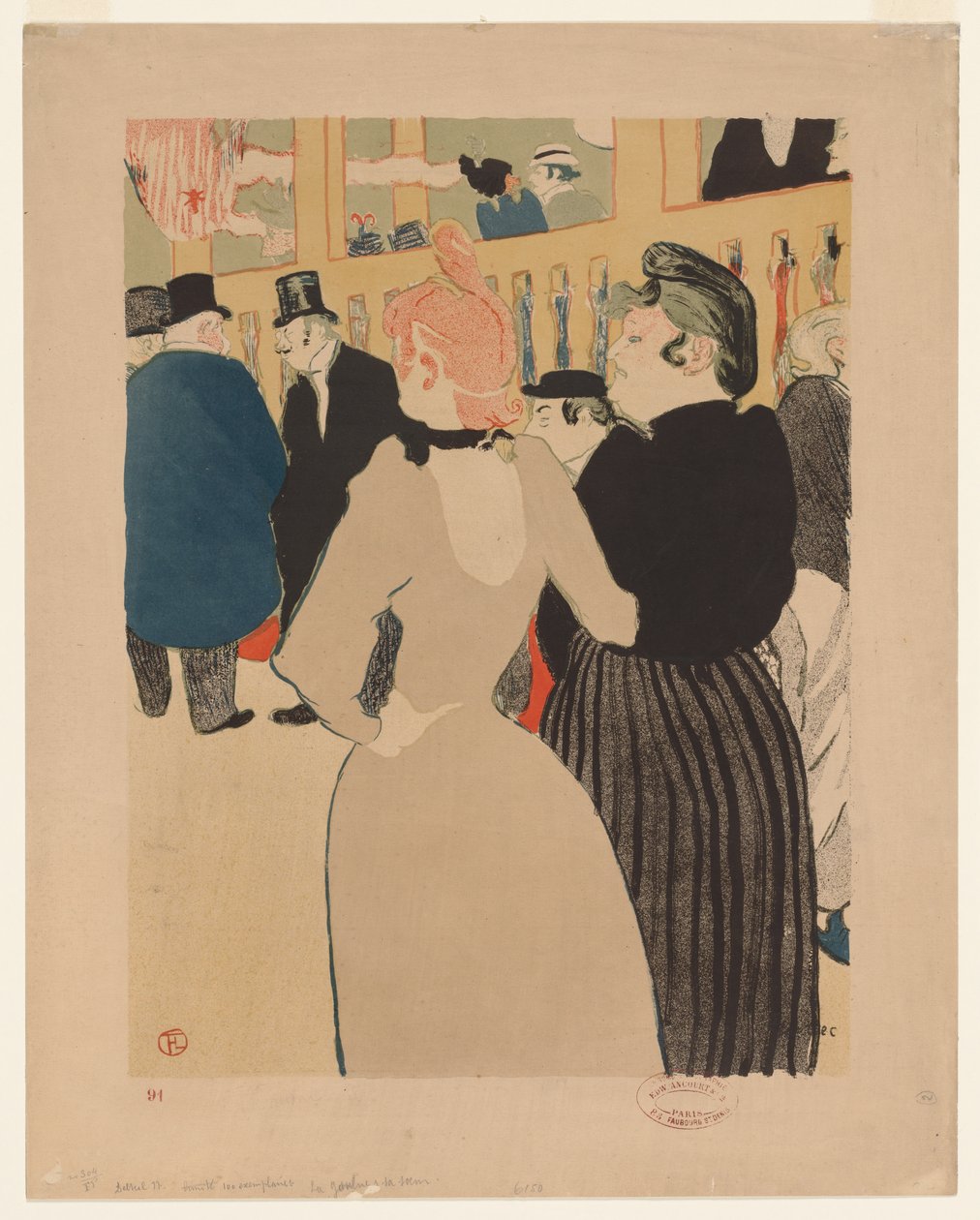 Au Moulin Rouge: Die Vielfraß und ihre Schwester La Goulue et sa sœur von Henri de Toulouse Lautrec