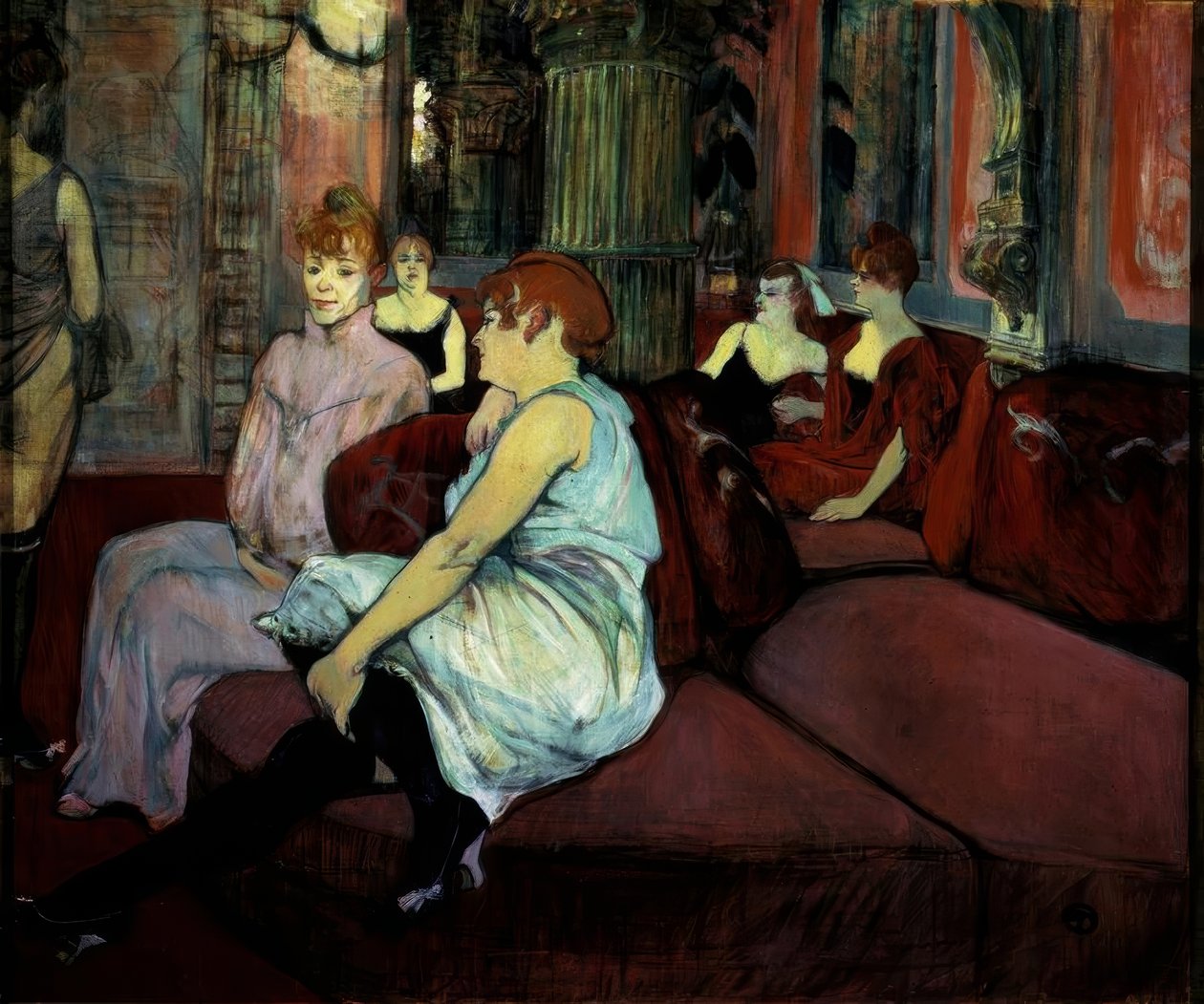 Im Salon der Rue des Moulins von Henri de Toulouse Lautrec