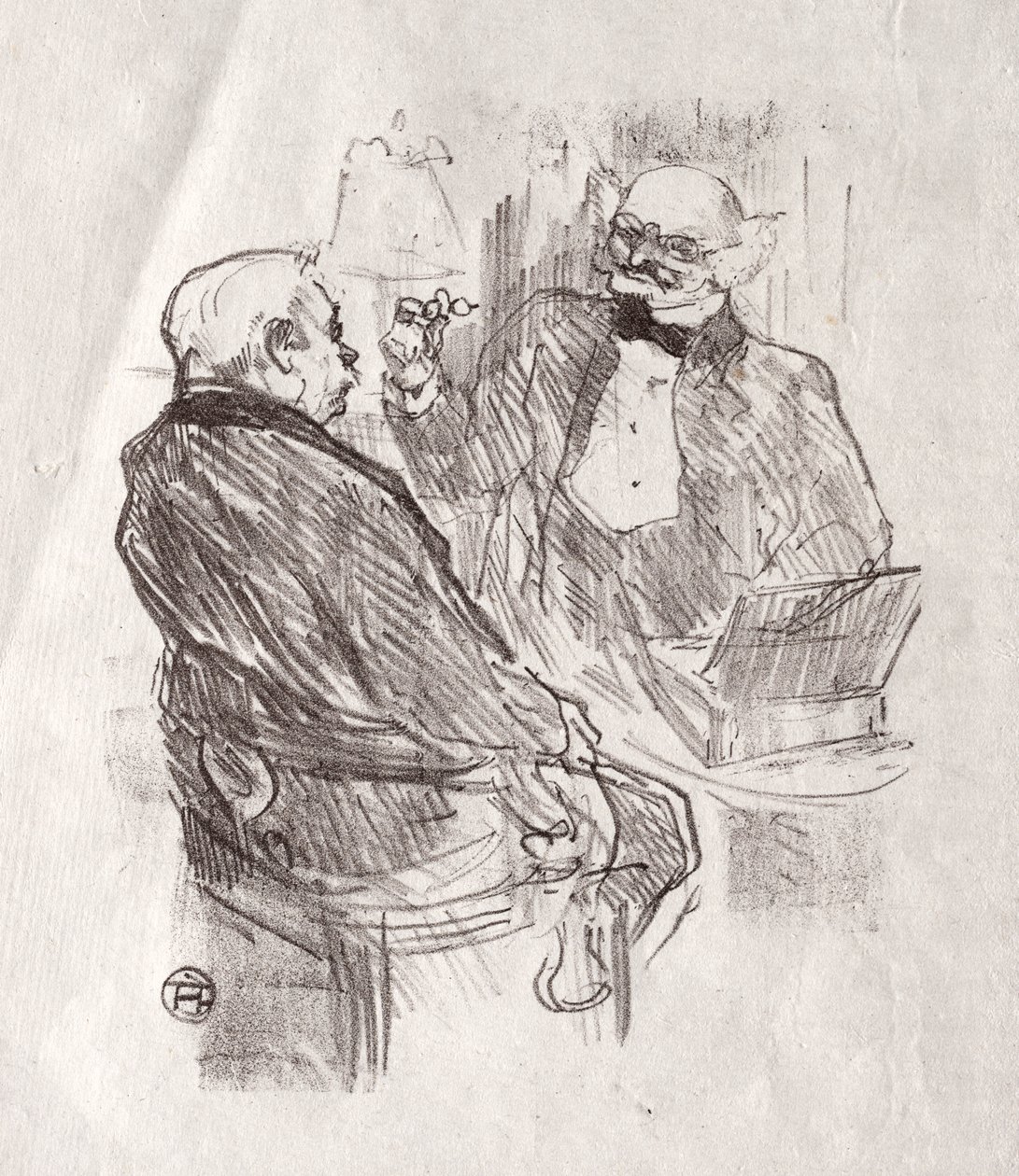 Am Fuße des Sinai: Georges Clemenceau und der Augenarzt Mayer von Henri de Toulouse Lautrec