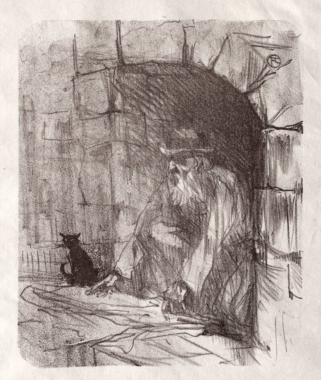 Am Fuße des Sinai: Eine Hinterstube in Krakau, 1898 von Henri de Toulouse Lautrec