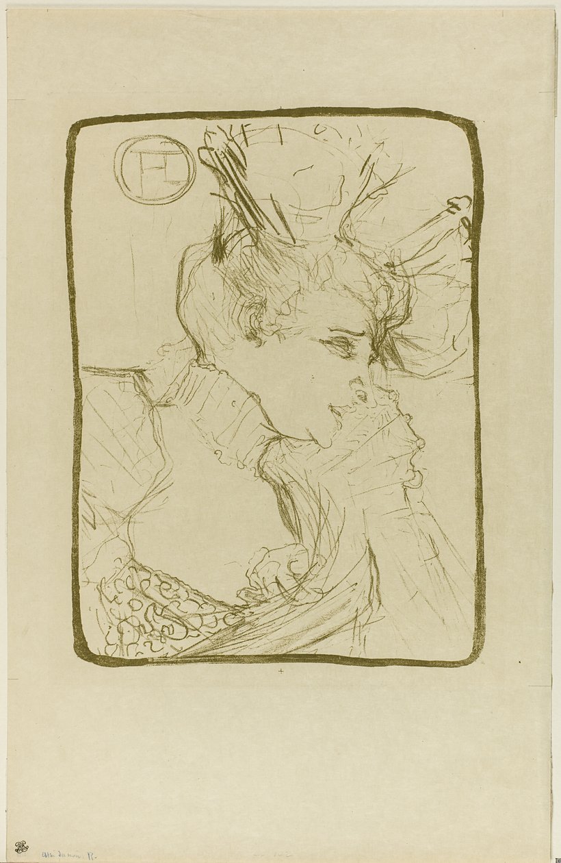 Büste von Mademoiselle Marcelle Lender von Henri de Toulouse Lautrec