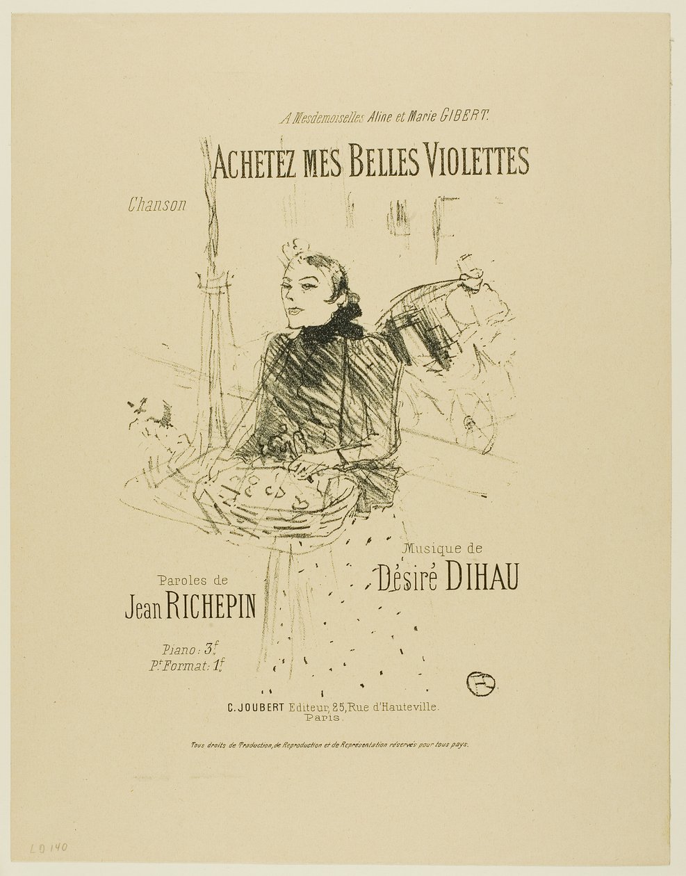 Kauf meine hübschen Veilchen, aus Mélodies de Désiré Dihau von Henri de Toulouse Lautrec