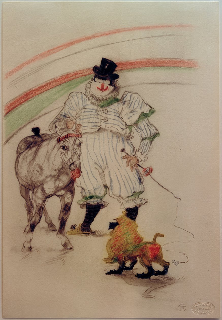 Pferd und dressierter Affe von Henri de Toulouse Lautrec