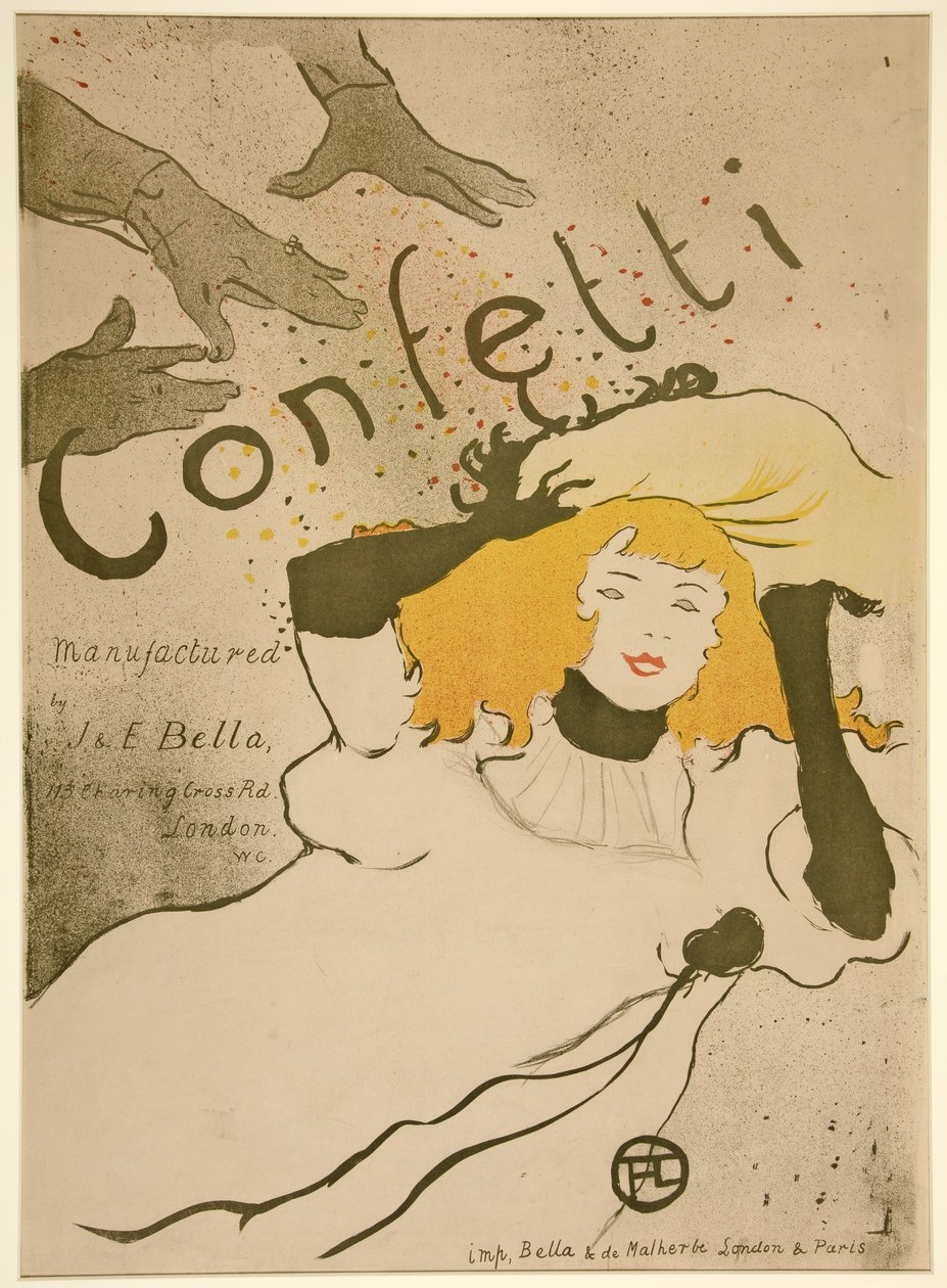 Konfetti, veröffentlicht 1894 von Henri de Toulouse Lautrec