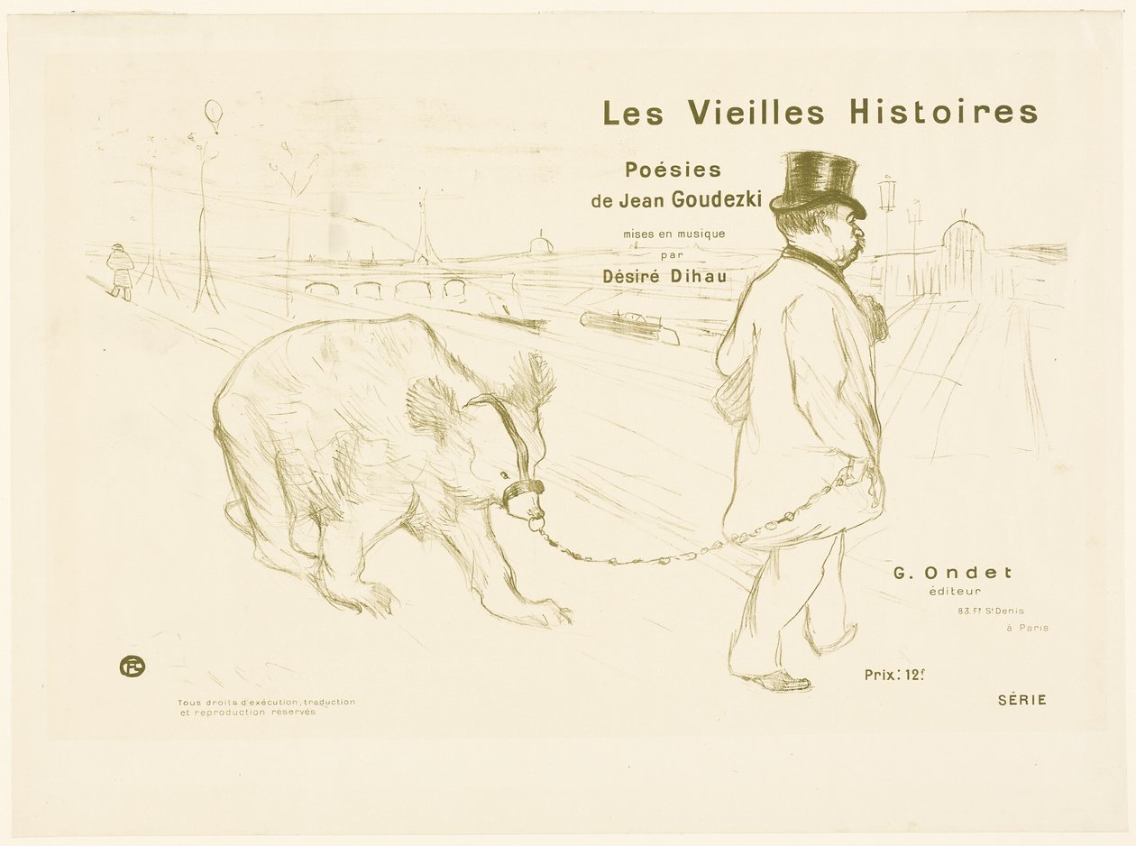 Umschlag und Frontispiz zu Les Vieilles Histoires von Henri de Toulouse Lautrec