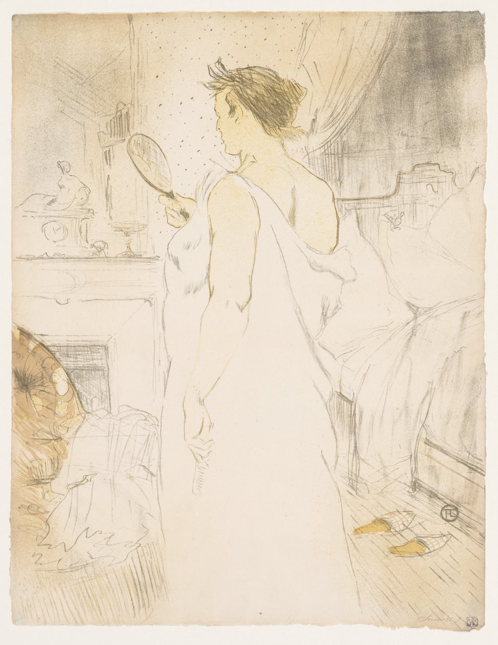 Elles: Frau mit Handspiegel, 1896 von Henri de Toulouse Lautrec