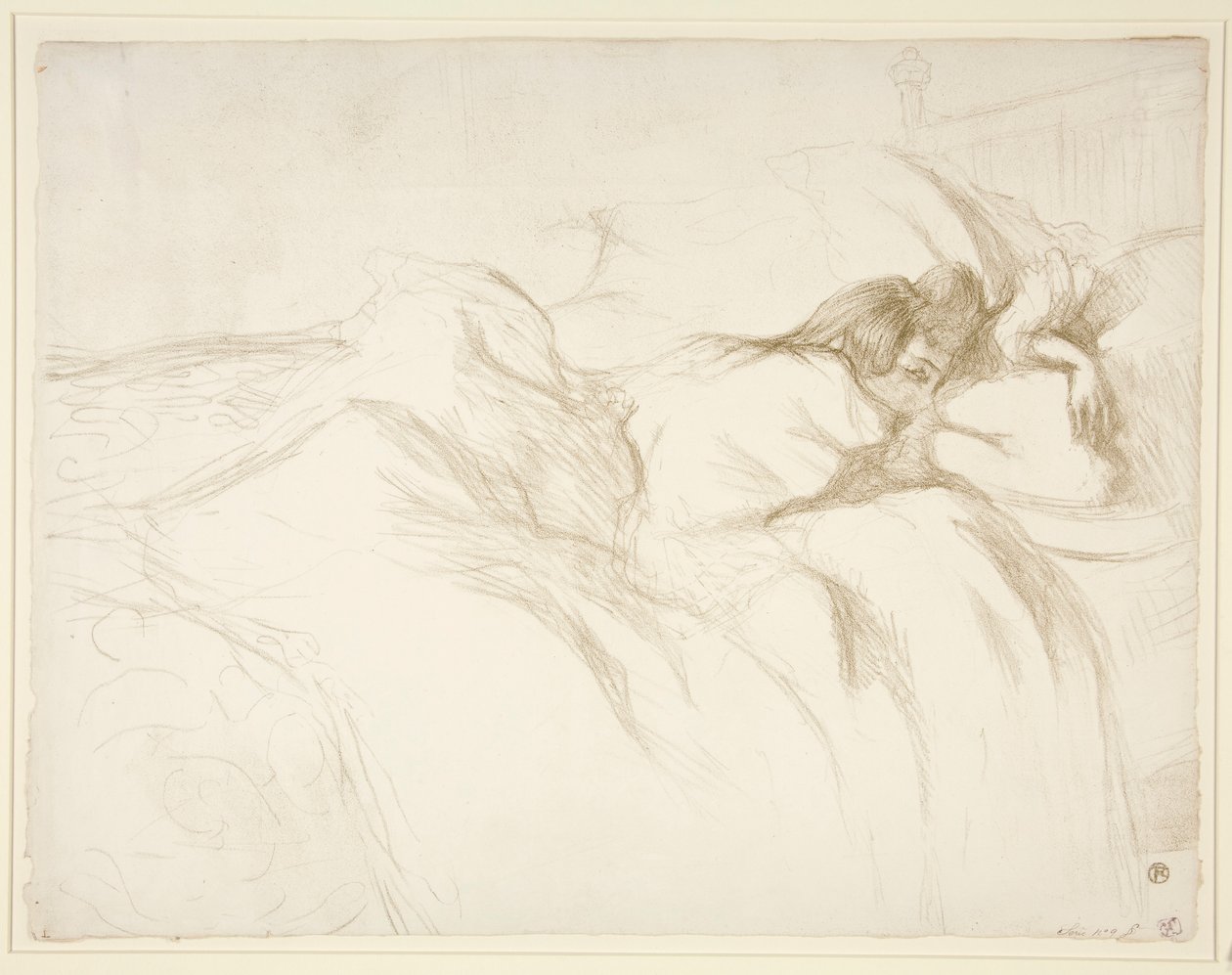 Frau im Bett aufwachend, aus der Serie Elles von Henri de Toulouse Lautrec