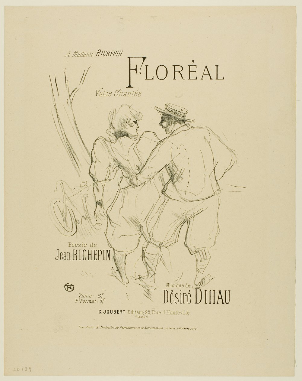 Floréal, aus Mélodies de Désiré Dihau von Henri de Toulouse Lautrec
