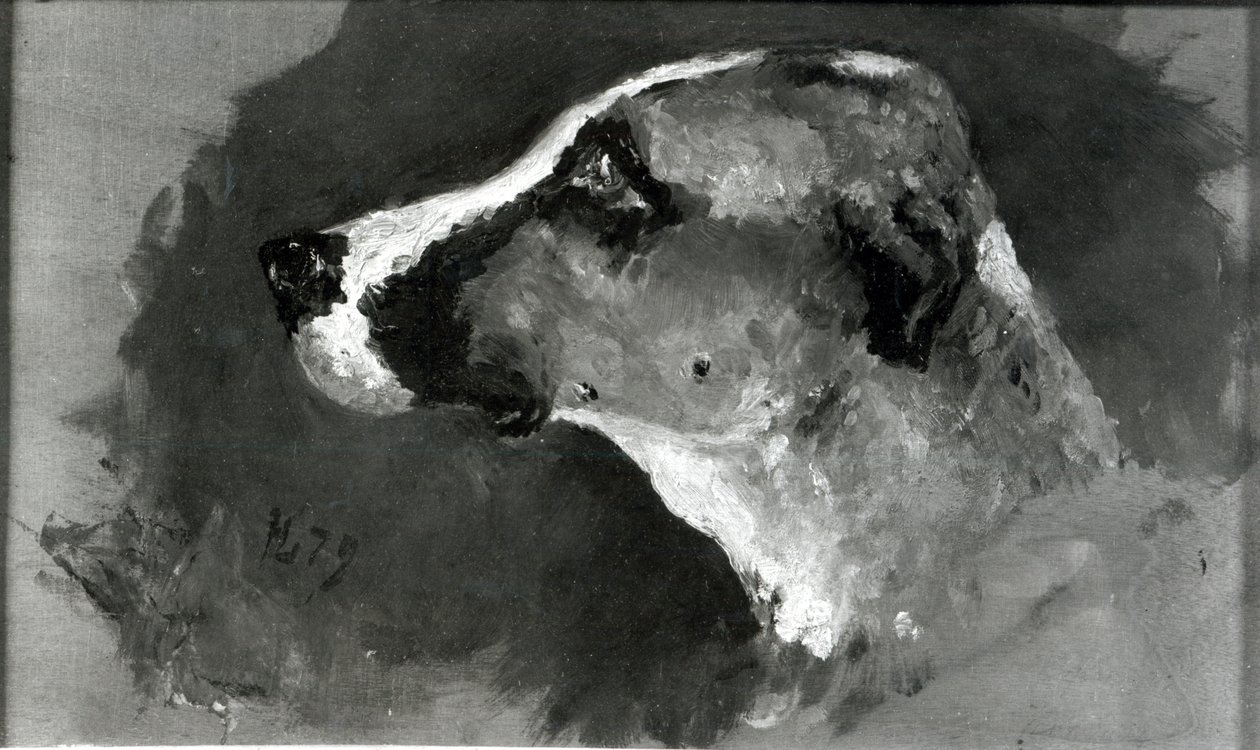 Kopf eines Hundes mit kurzen Ohren, 1879 von Henri de Toulouse Lautrec