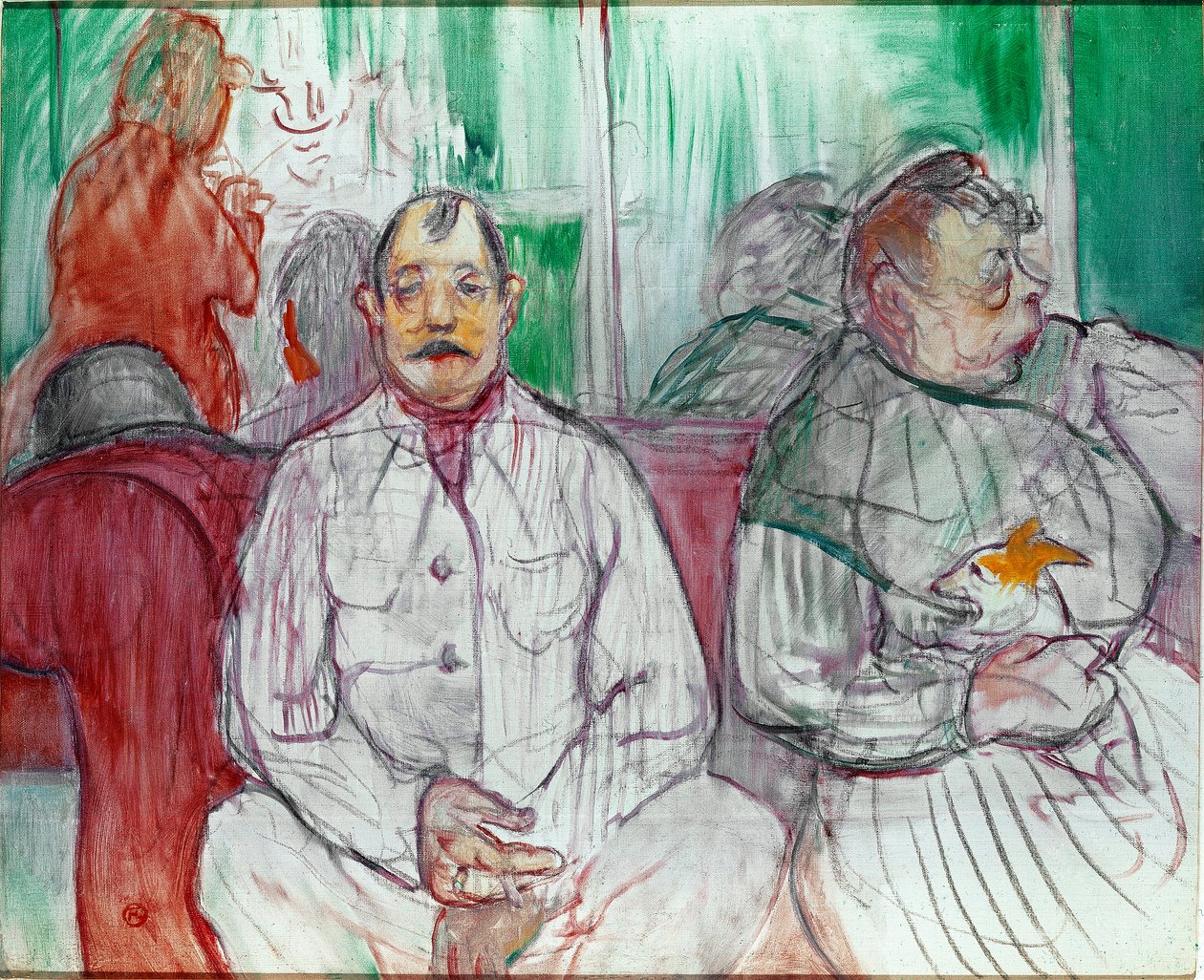 Er, sie und der Hund (Paar mit Hund) von Henri de Toulouse Lautrec