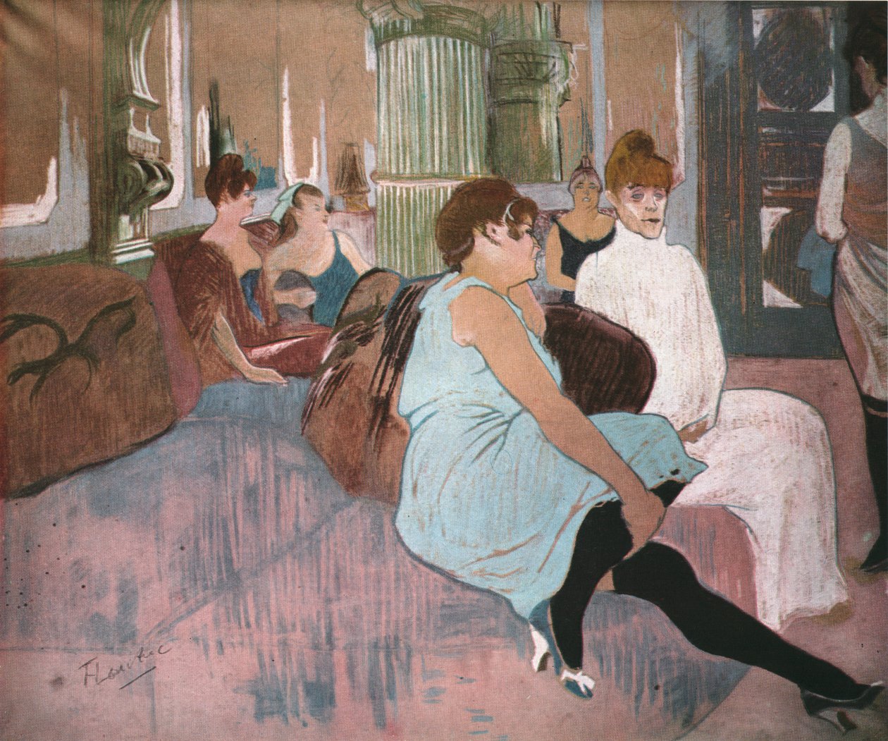 Im Salon in der Rue des Moulins von Henri de Toulouse Lautrec