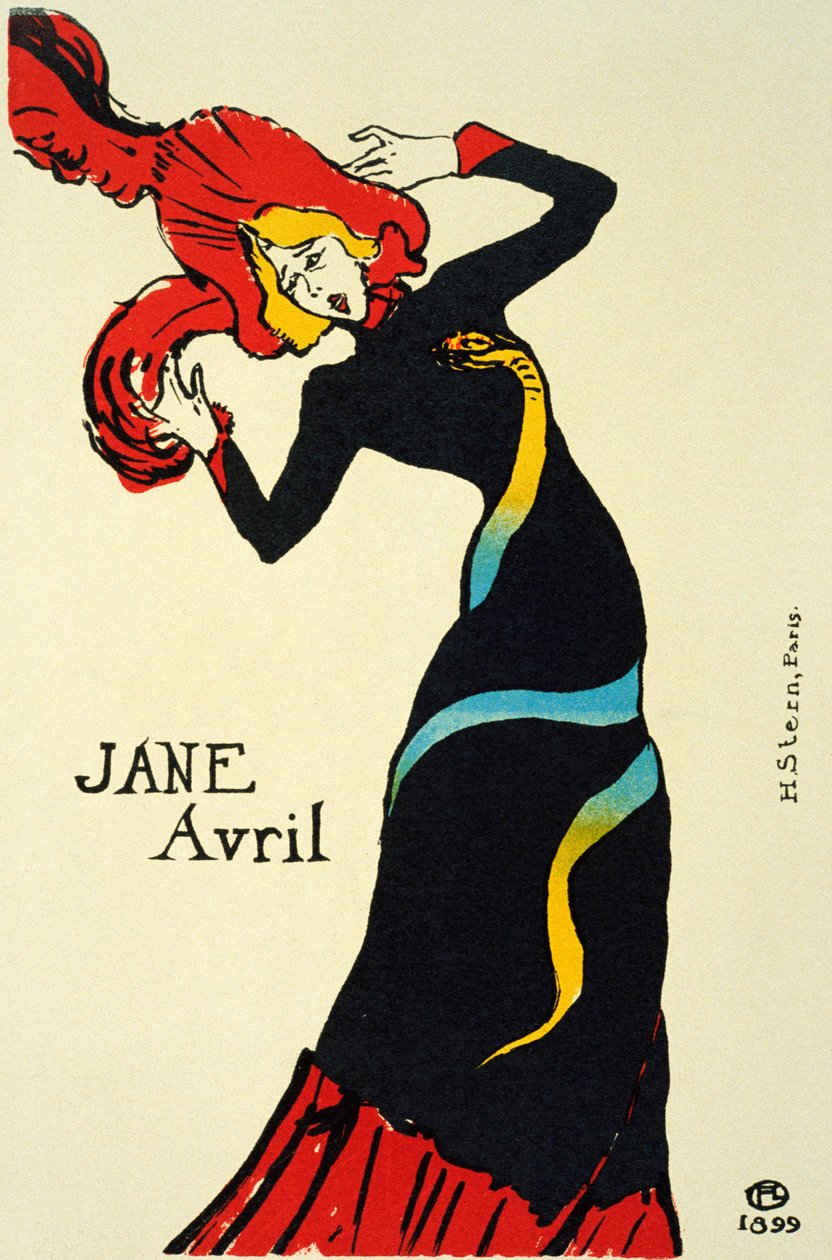 Jane Avril, 1899 von Henri de Toulouse-Lautrec