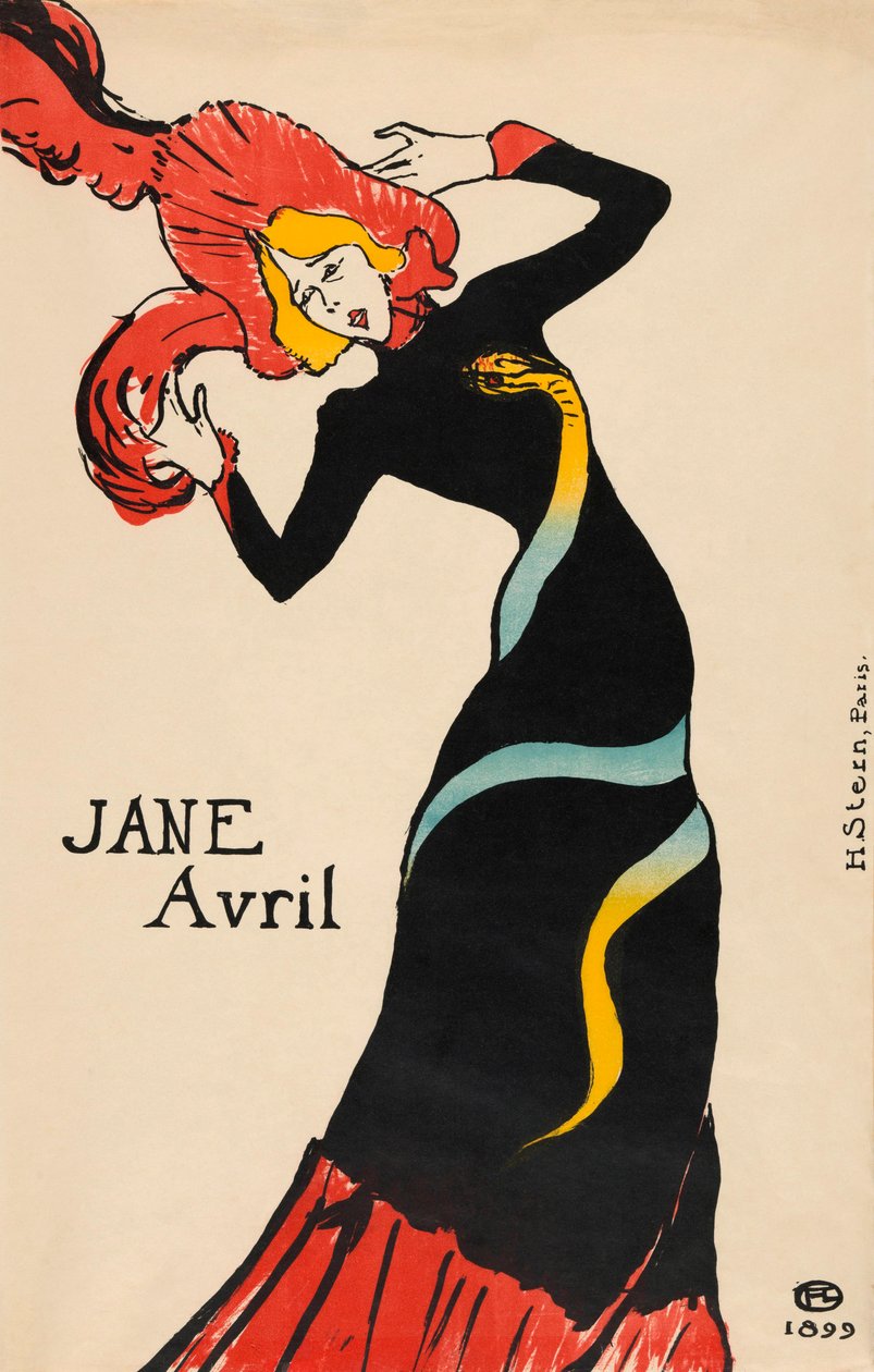 Jane Avril Poster von Henri de Toulouse-Lautrec von Henri de Toulouse Lautrec