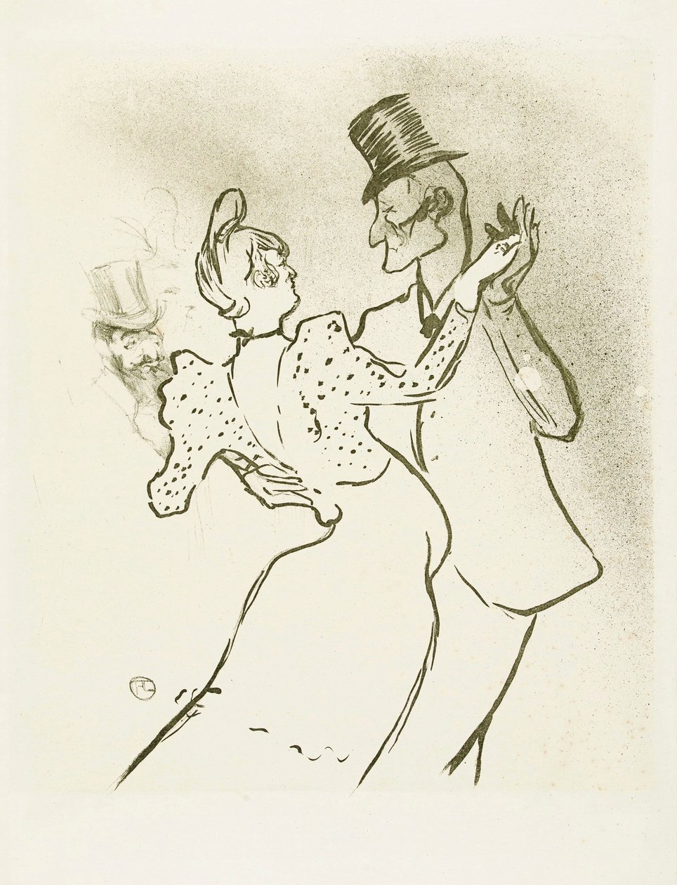 La Goulue und Valentin la Desossee. Plakat von Toulouse-Lautrec. von Henri de Toulouse Lautrec