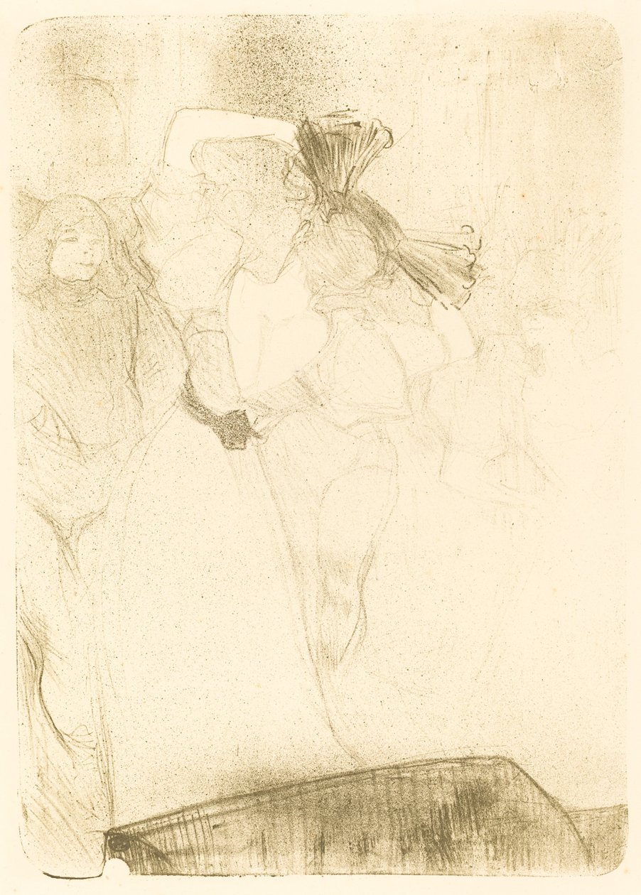 Lender von hinten, den Bolero tanzend in "Chilperic" von Henri de Toulouse Lautrec