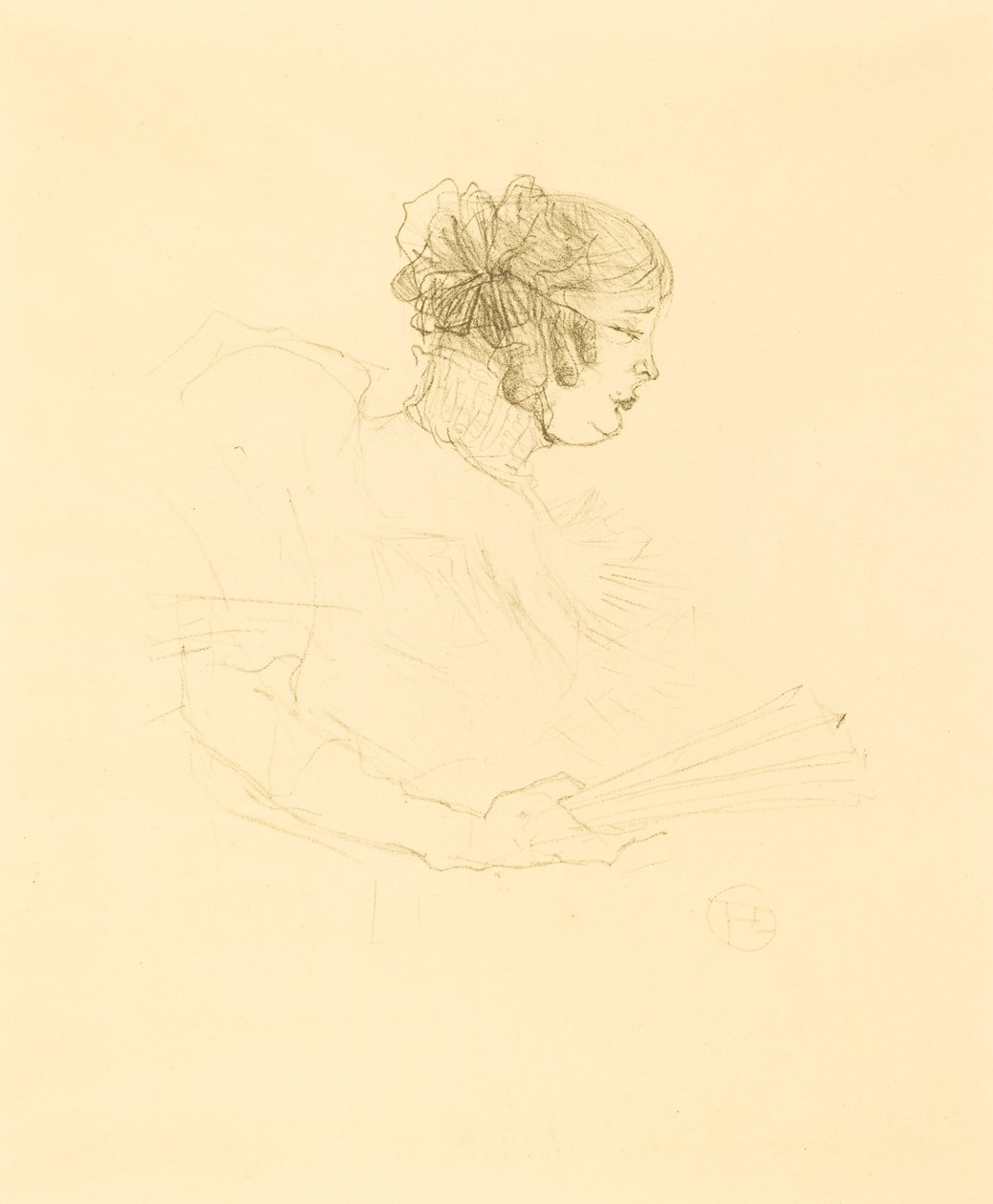 Luce Myres im Profil, 1895 von Henri de Toulouse Lautrec
