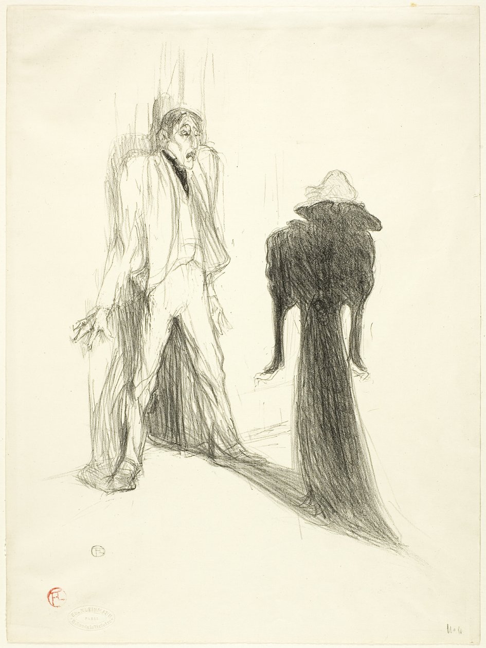 Lugné-Poé, in Bild von Henri de Toulouse Lautrec