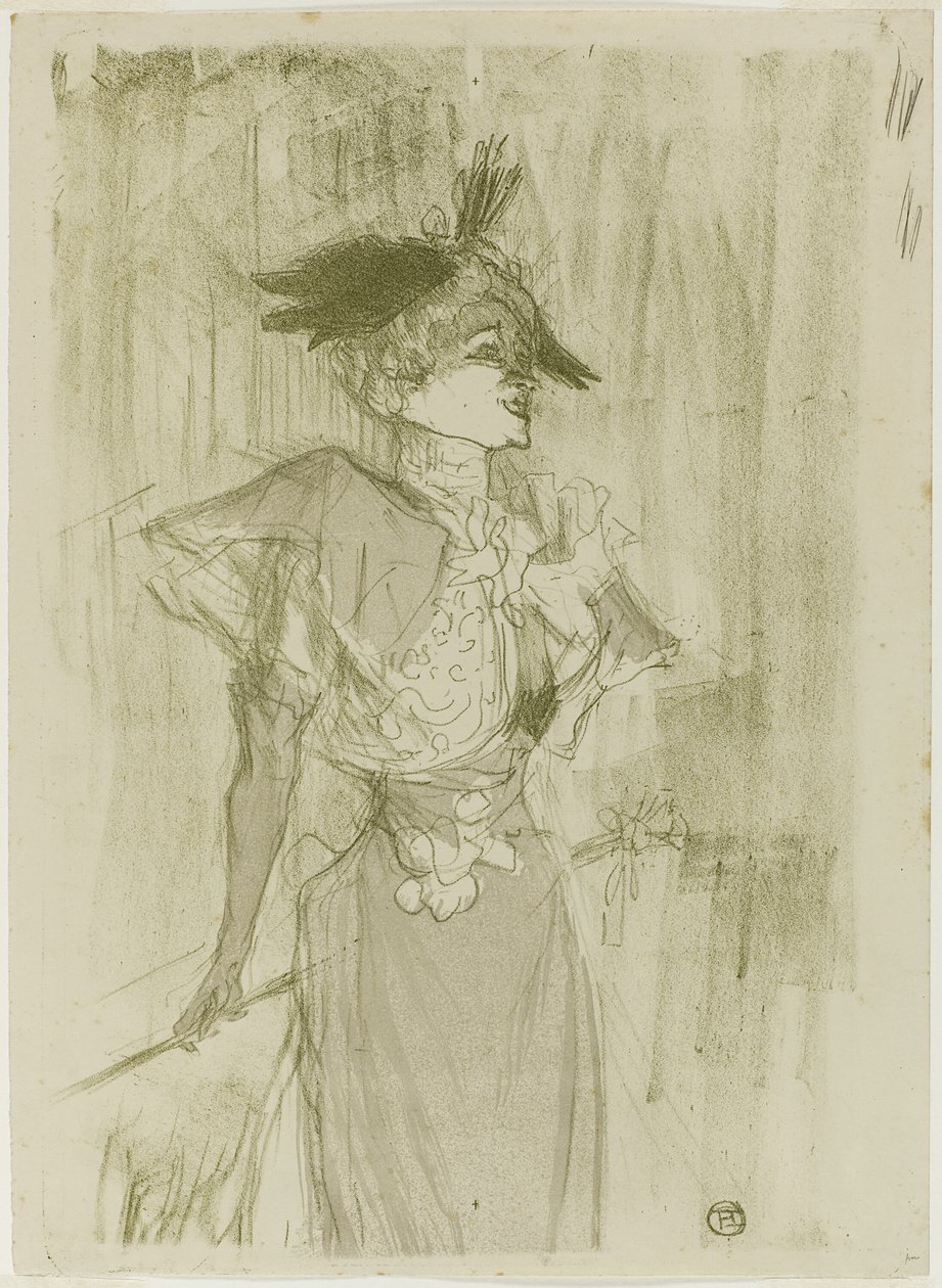 Mademoiselle Marcelle Lender, stehend von Henri de Toulouse Lautrec