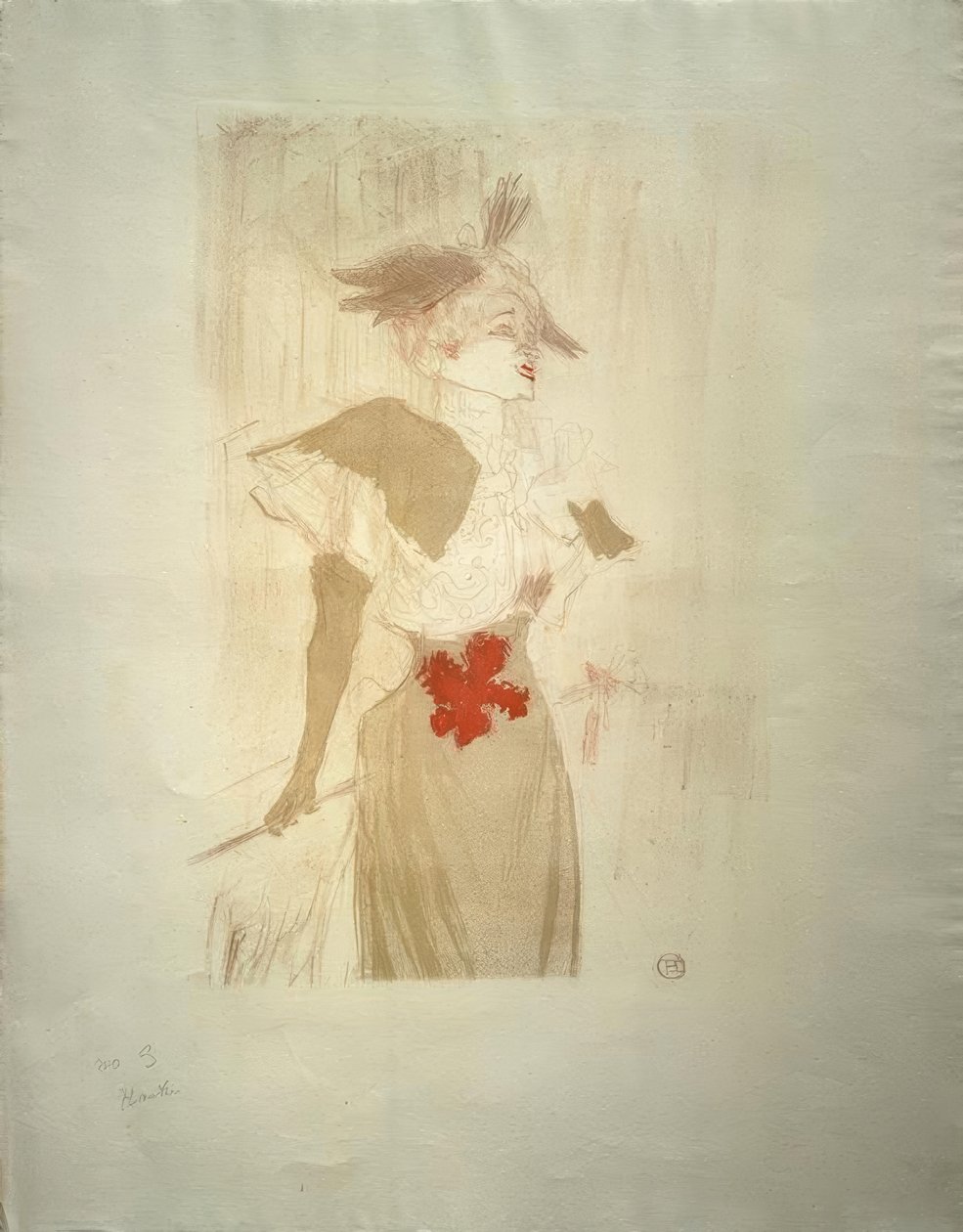 Mademoiselle Marcelle Lender, stehend von Henri de Toulouse Lautrec