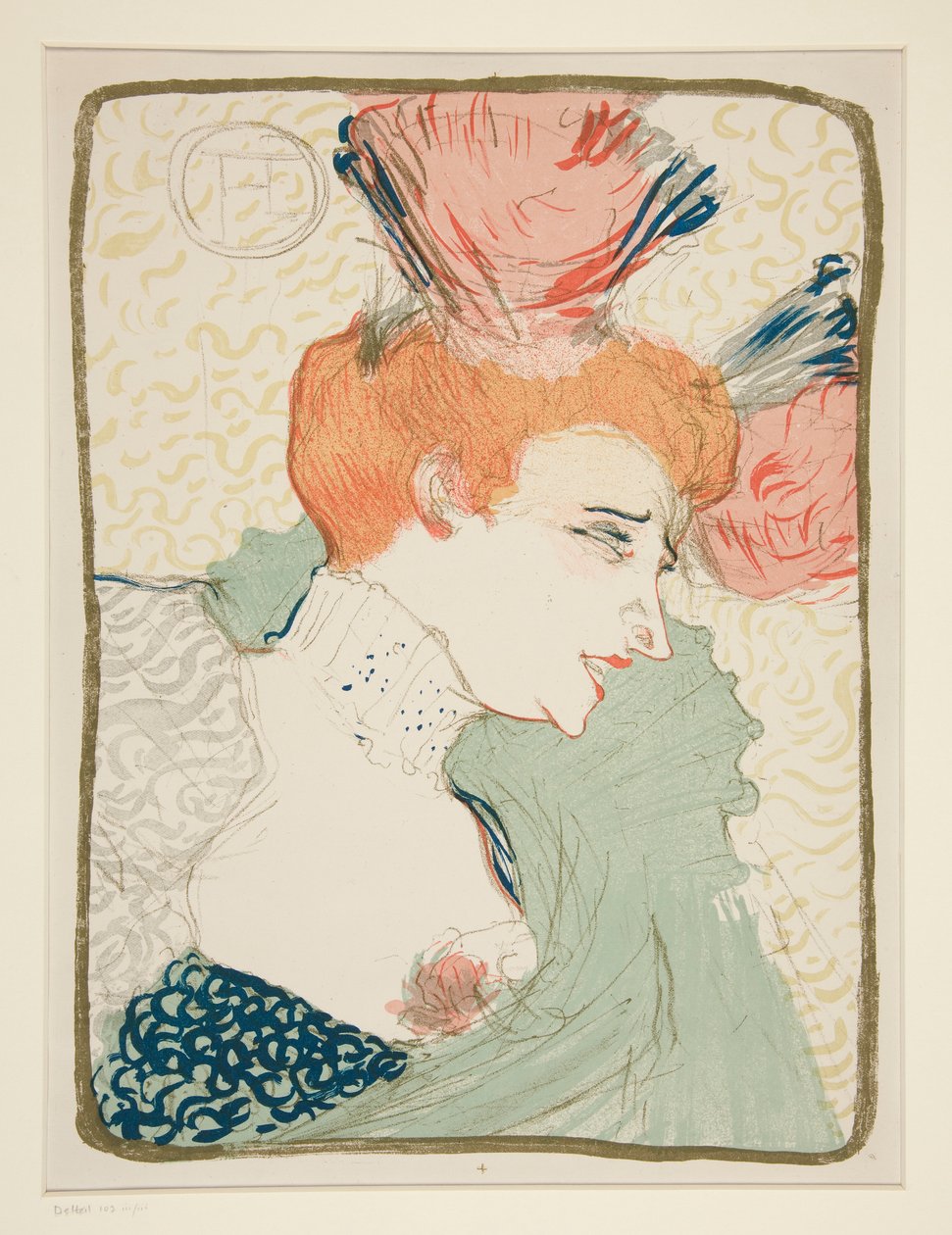 Mademoiselle Marcelle Lender, en buste (Porträtbüste von Mademoiselle Marcelle Lender) von Henri de Toulouse Lautrec
