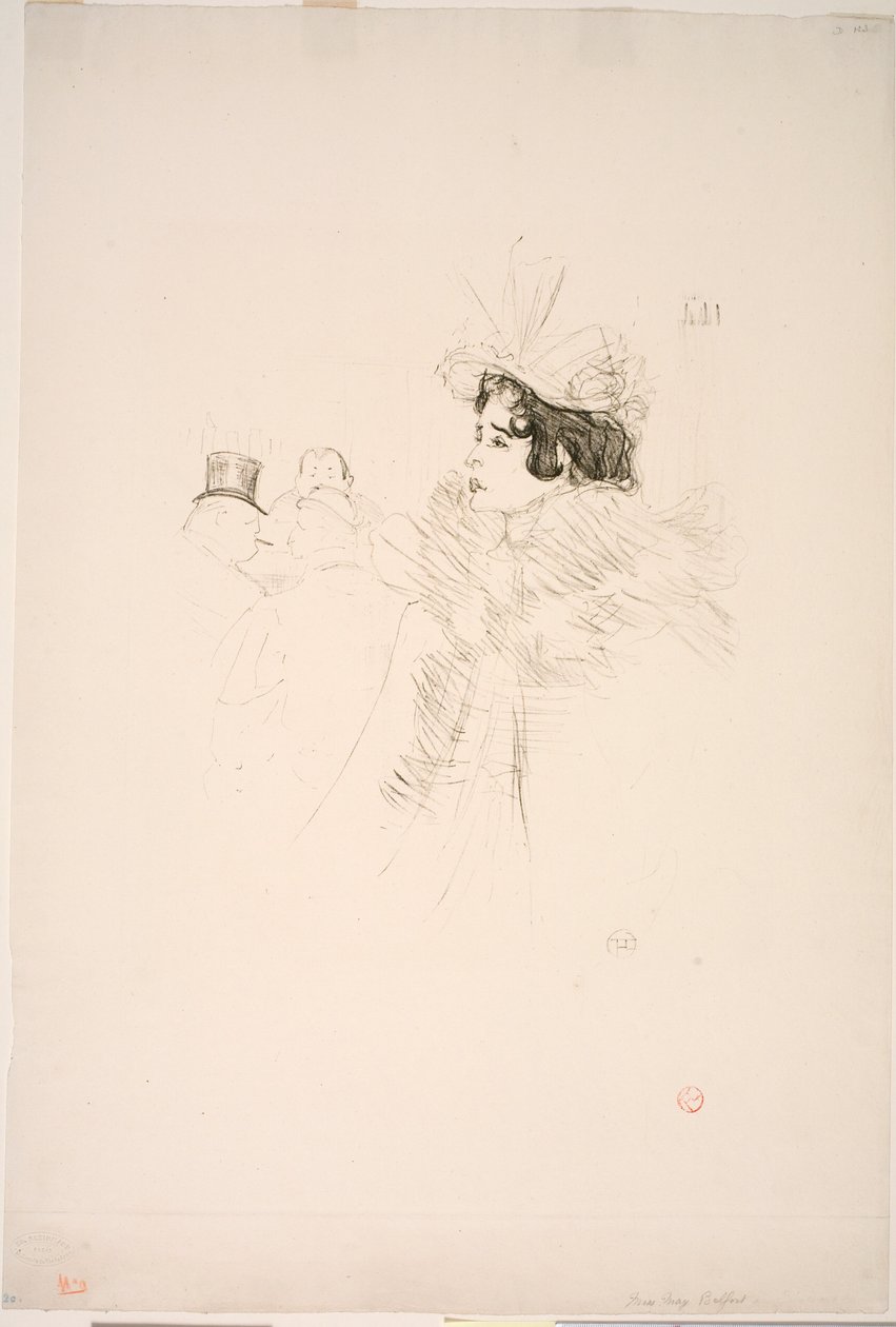 Miss May Belfort in der Irish American Bar, Rue Royale von Henri de Toulouse Lautrec