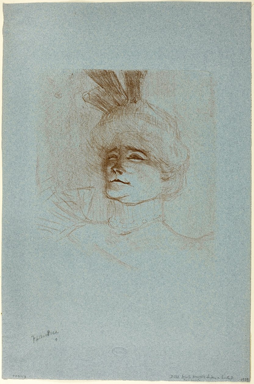 Porträt von Mademoiselle Marcelle Lender, Dreiviertelansicht von Henri de Toulouse Lautrec