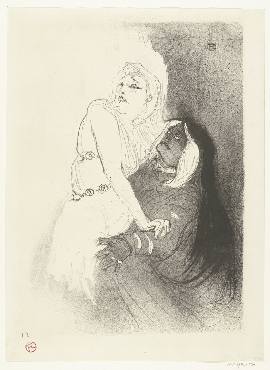 Porträt der Schauspielerin Sarah Bernhardt im Theaterstück Phèdre von Henri de Toulouse Lautrec
