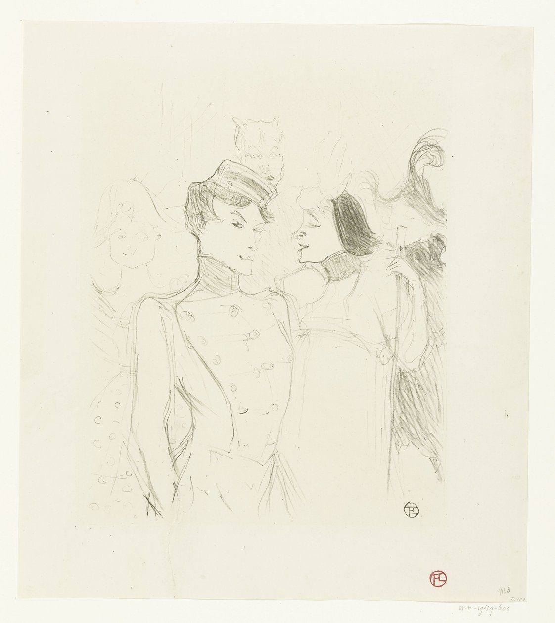 Porträt der Schauspielerinnen Marcelle Lender und Eve Lavallière in einer Revue im Théâtre des Variétés von Henri de Toulouse Lautrec