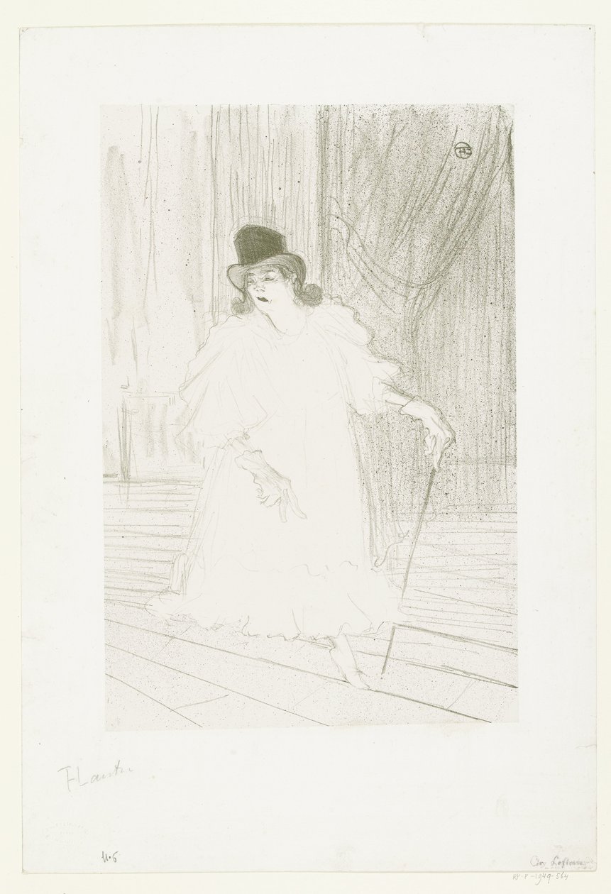 Porträt der Sängerin Cecy Loftus auf der Bühne im Theater von Henri de Toulouse Lautrec