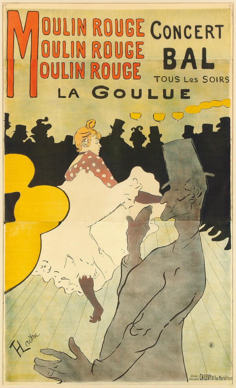 Plakatwerbung für "La Goulue" im Moulin Rouge von Henri de Toulouse Lautrec