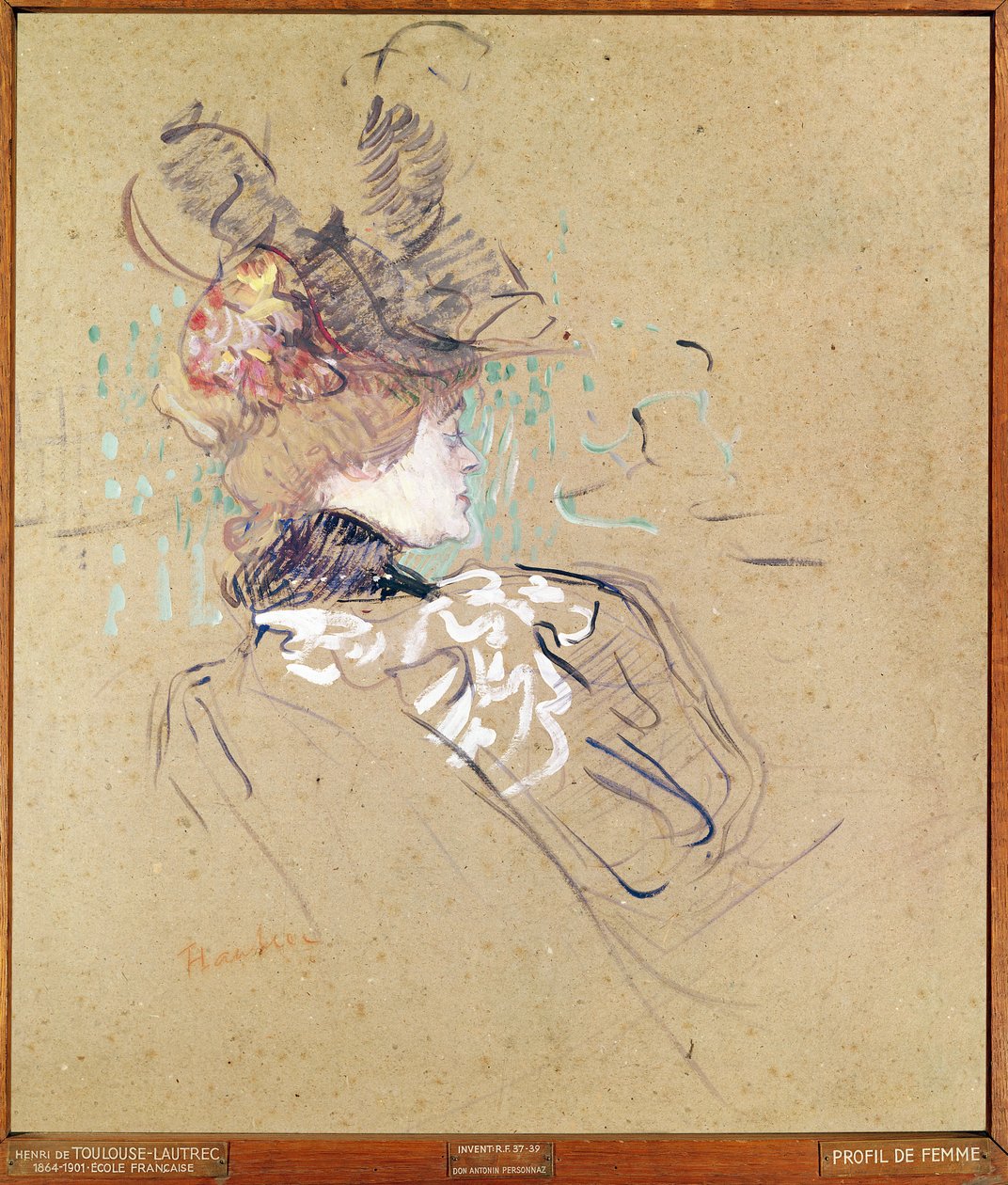 Profil einer Frau, 1896 von Henri de Toulouse Lautrec