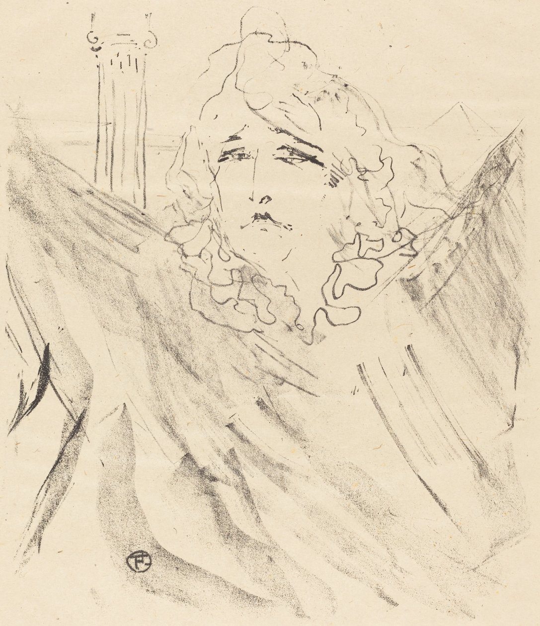 Sarah Bernhardt in "Cleopatra" von Henri de Toulouse Lautrec