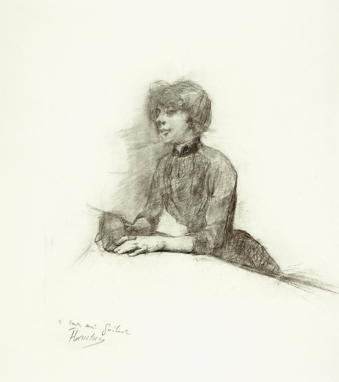 Sitzende Frau, ca. 1887 von Henri de Toulouse-Lautrec