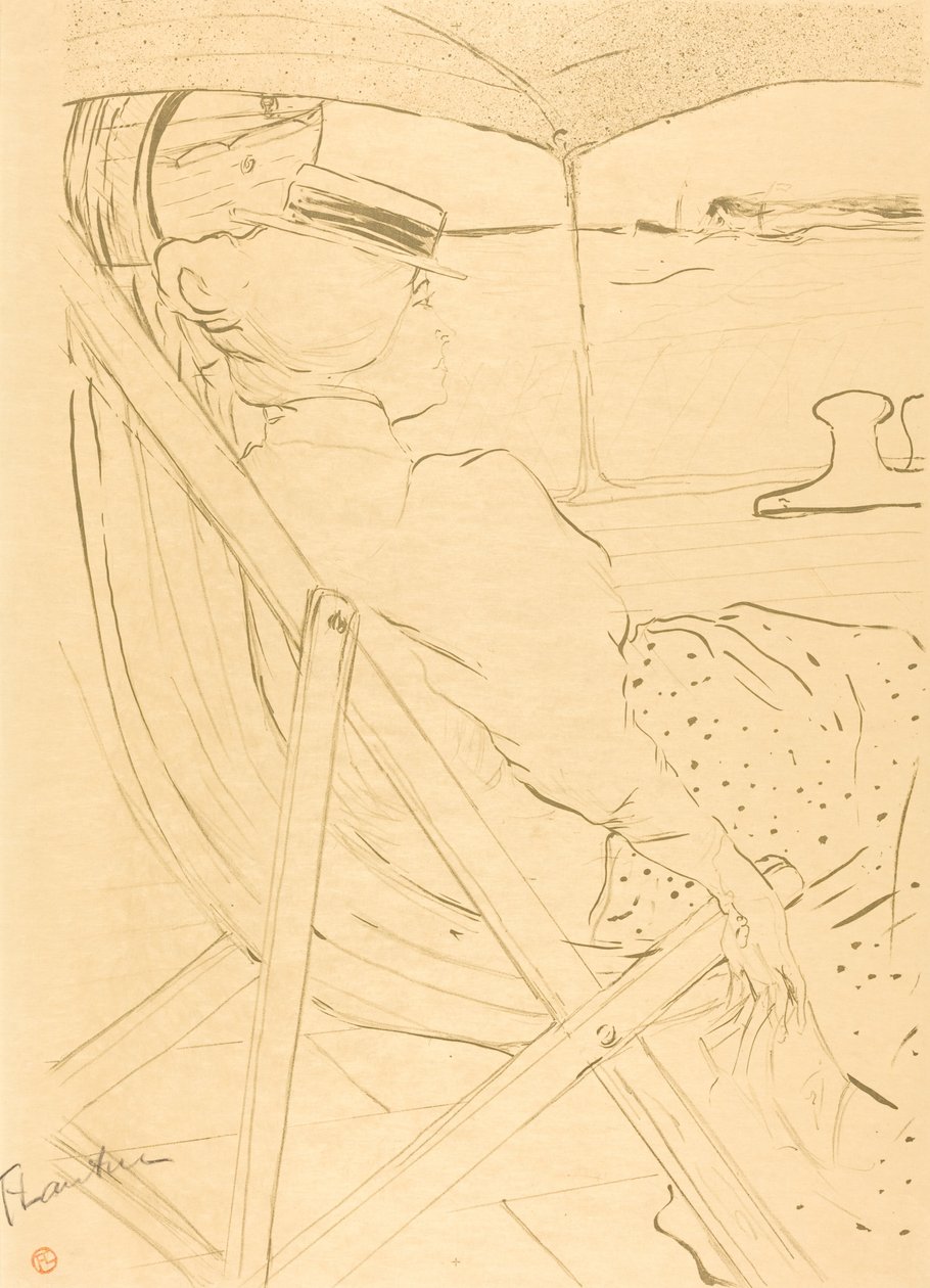 Die Passagierin aus Kabine 54 - Segeln auf einer Yacht von Henri de Toulouse Lautrec