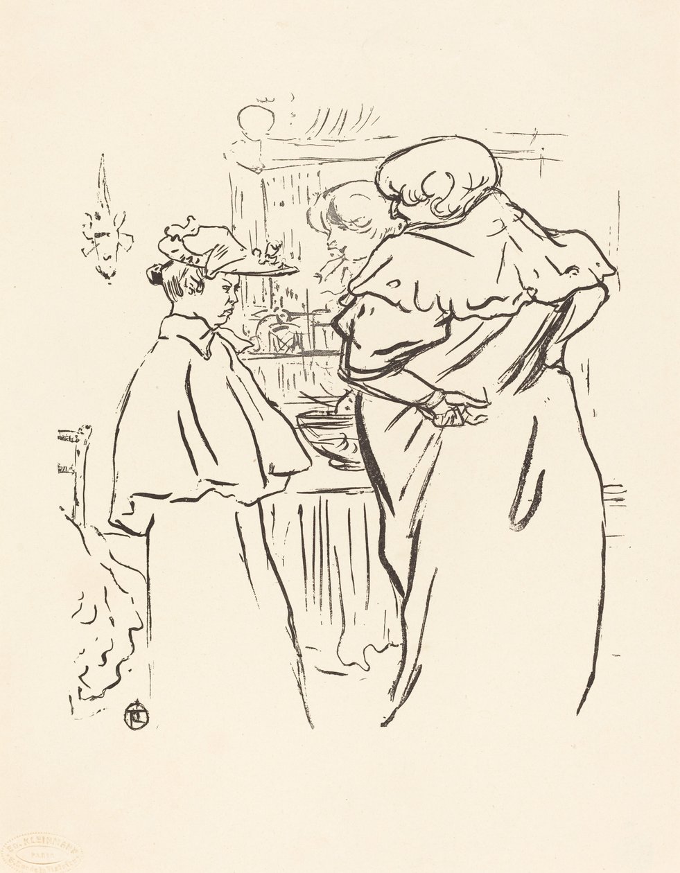 Zwei Frauen vor einem Spiegel von Henri de Toulouse Lautrec
