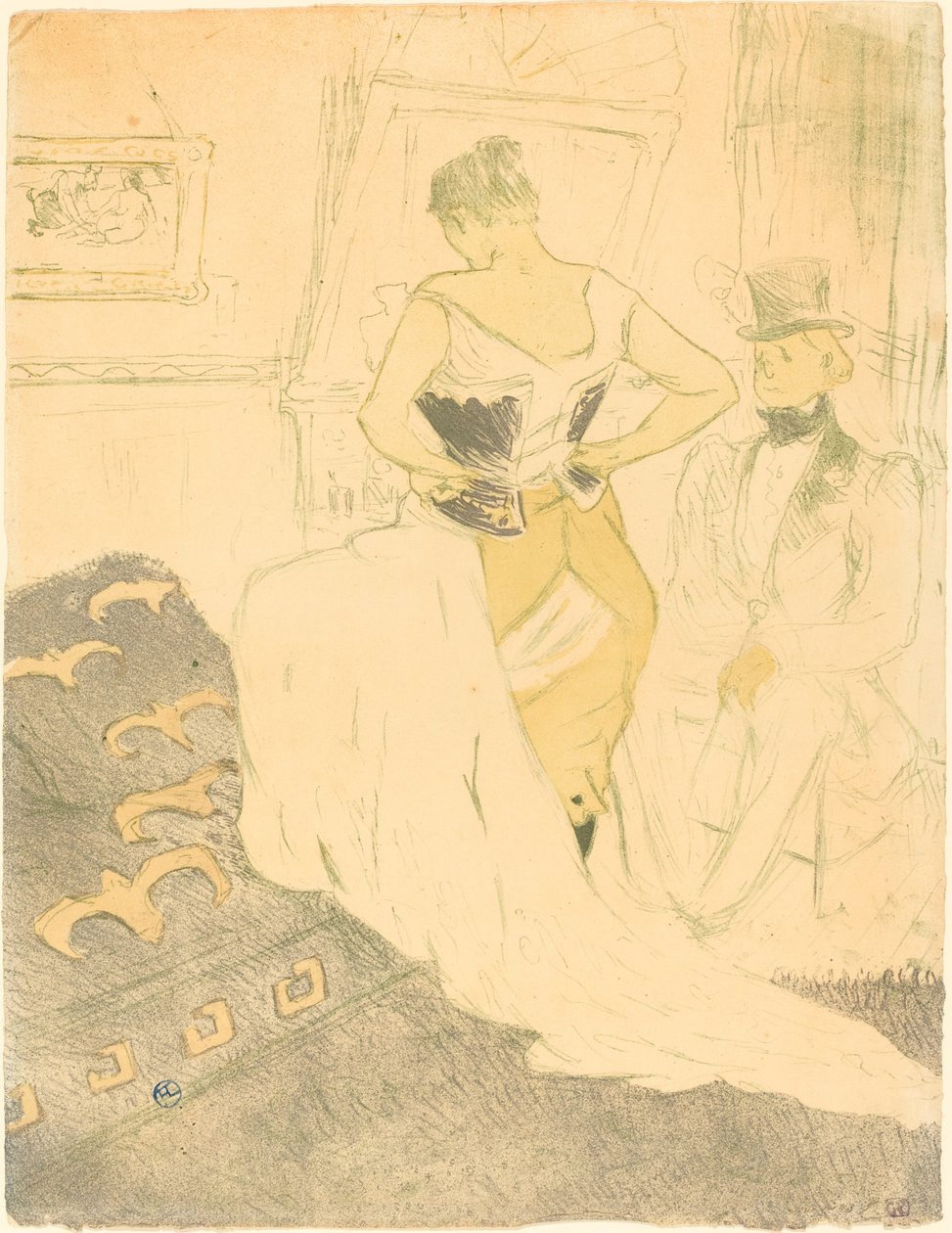 Frau im Korsett von Henri de Toulouse Lautrec