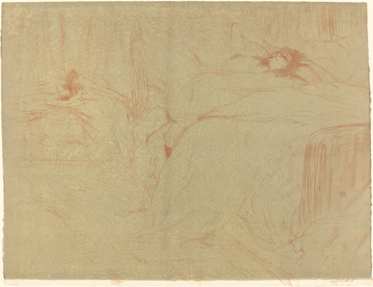 Frau auf dem Rücken von Henri de Toulouse Lautrec