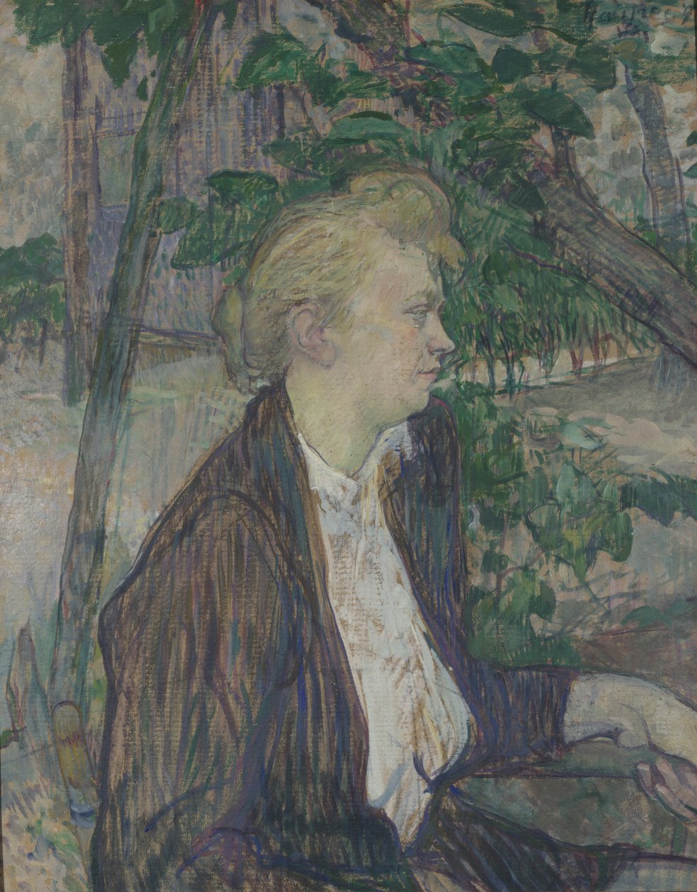 Frau im Garten sitzend, 1891 von Henri de Toulouse Lautrec